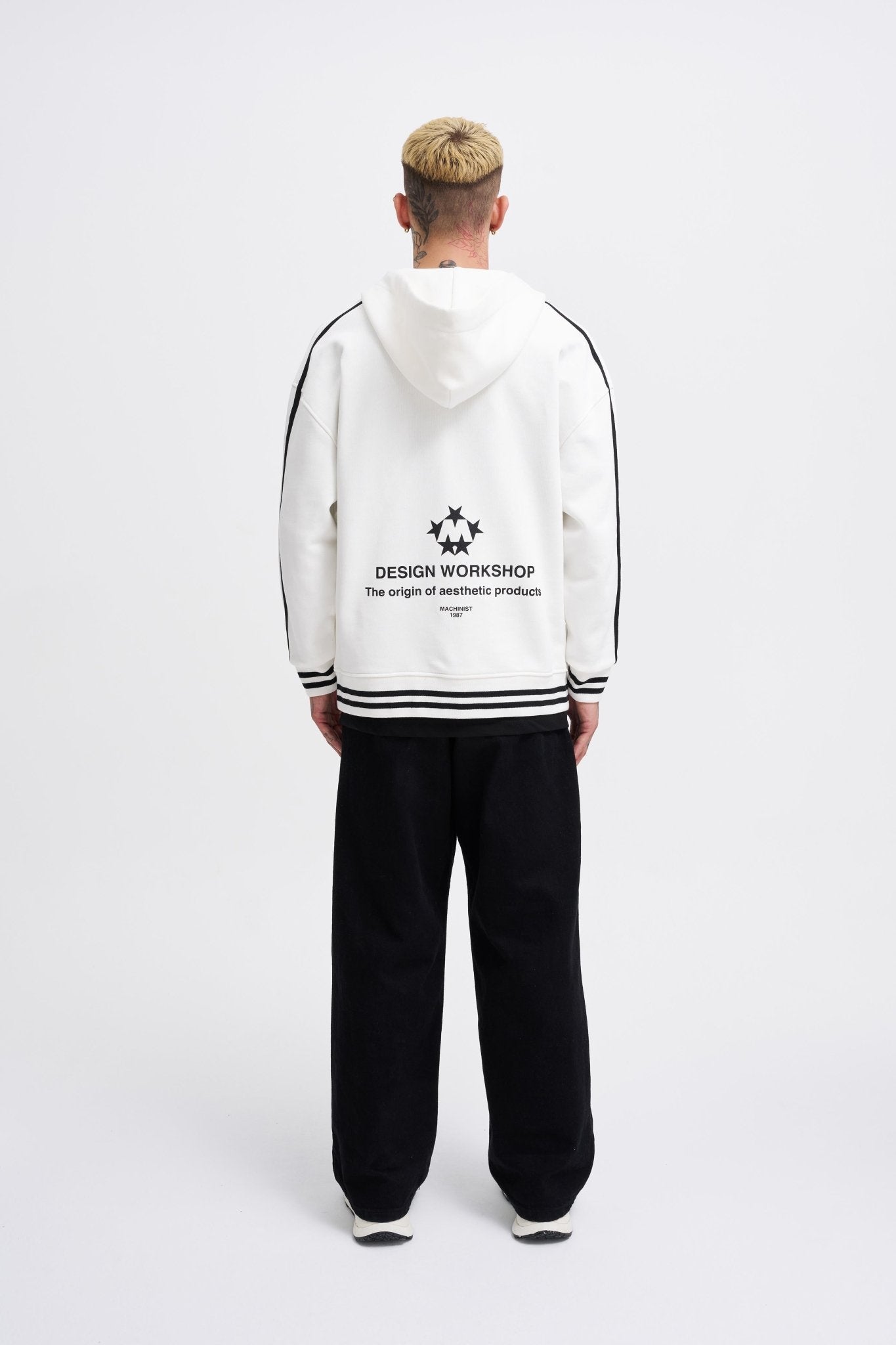Erkek M Star Logo Zip Jacket Ekru