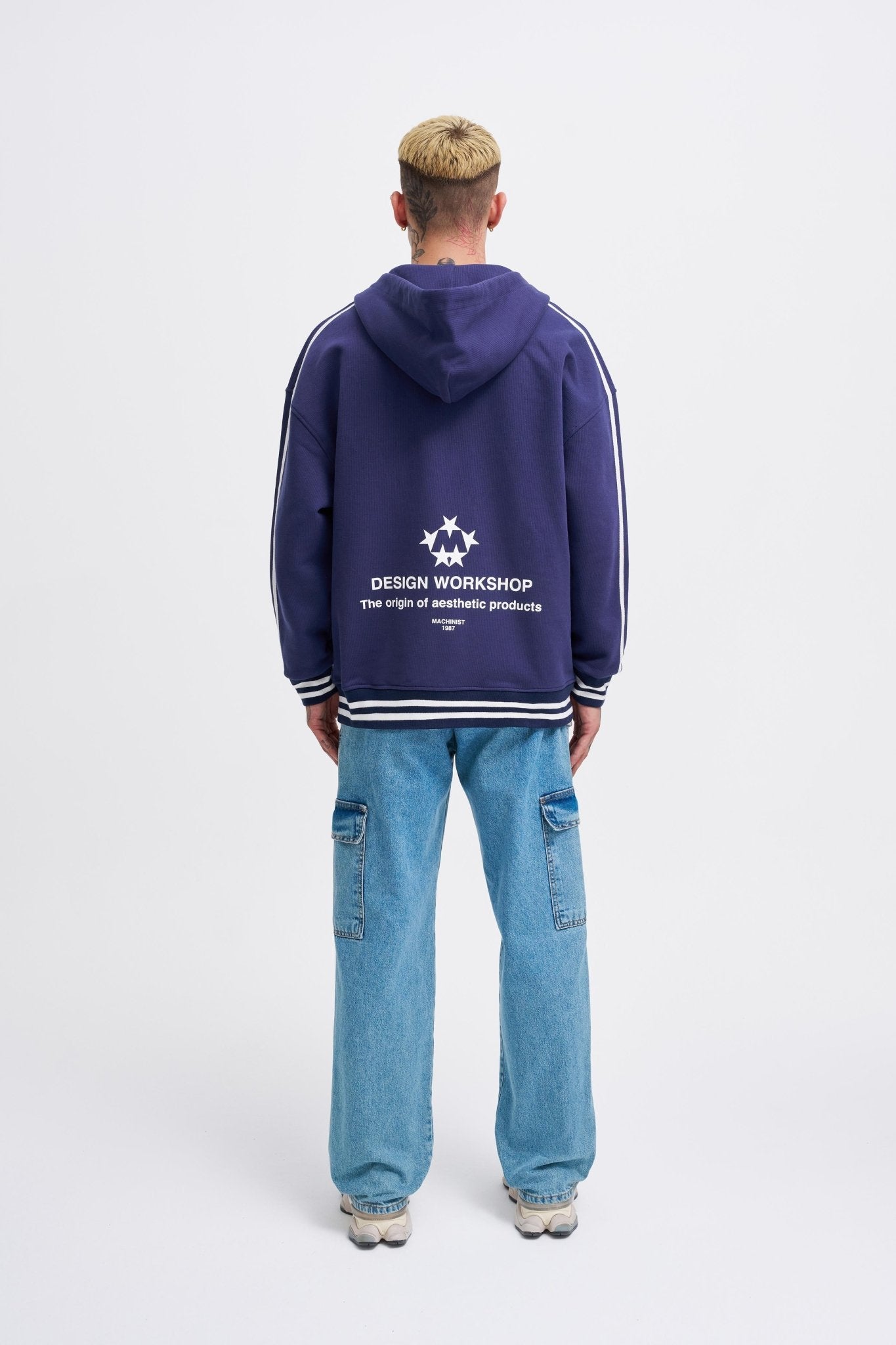Erkek M Star Logo Zip Jacket Gece Mavisi