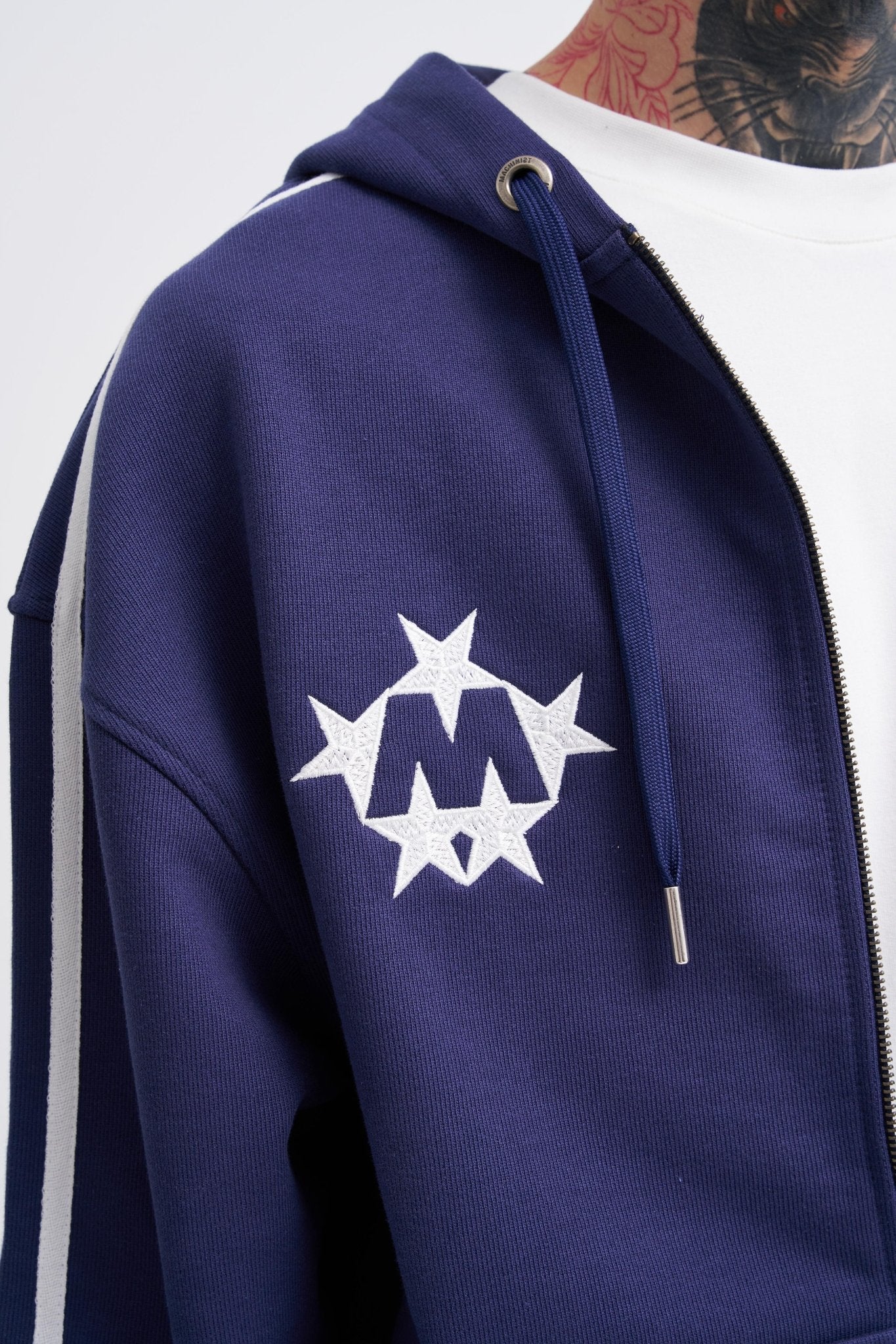 Erkek M Star Logo Zip Jacket Gece Mavisi