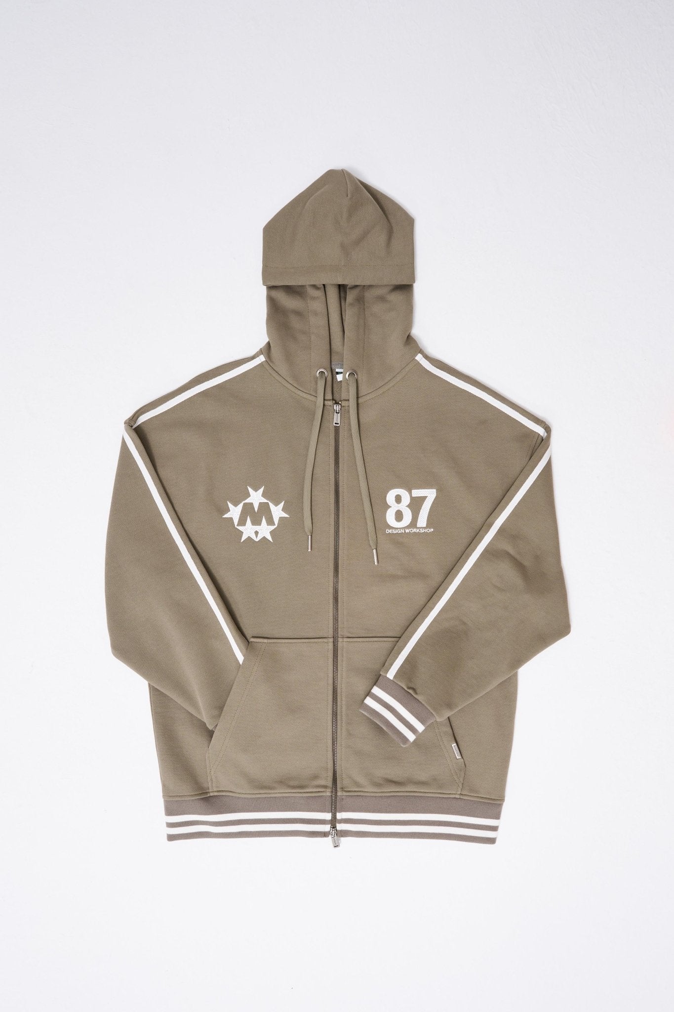 Erkek M Star Logo Zip Jacket Haki