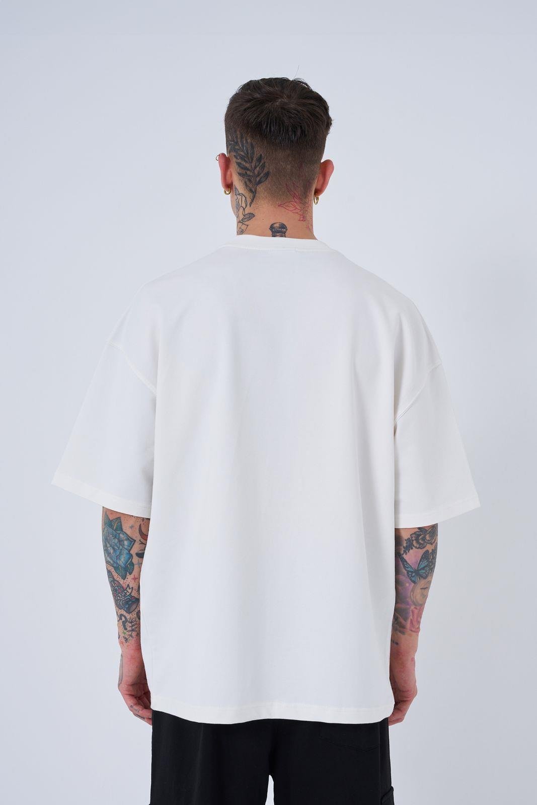 Erkek MAC Blanket Oversize Tişört Ekru