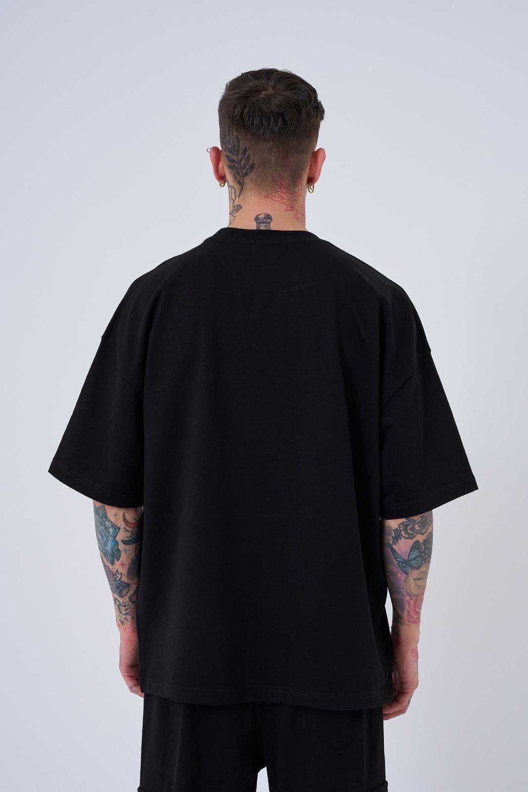 Erkek MAC Blanket Oversize Tişört Siyah