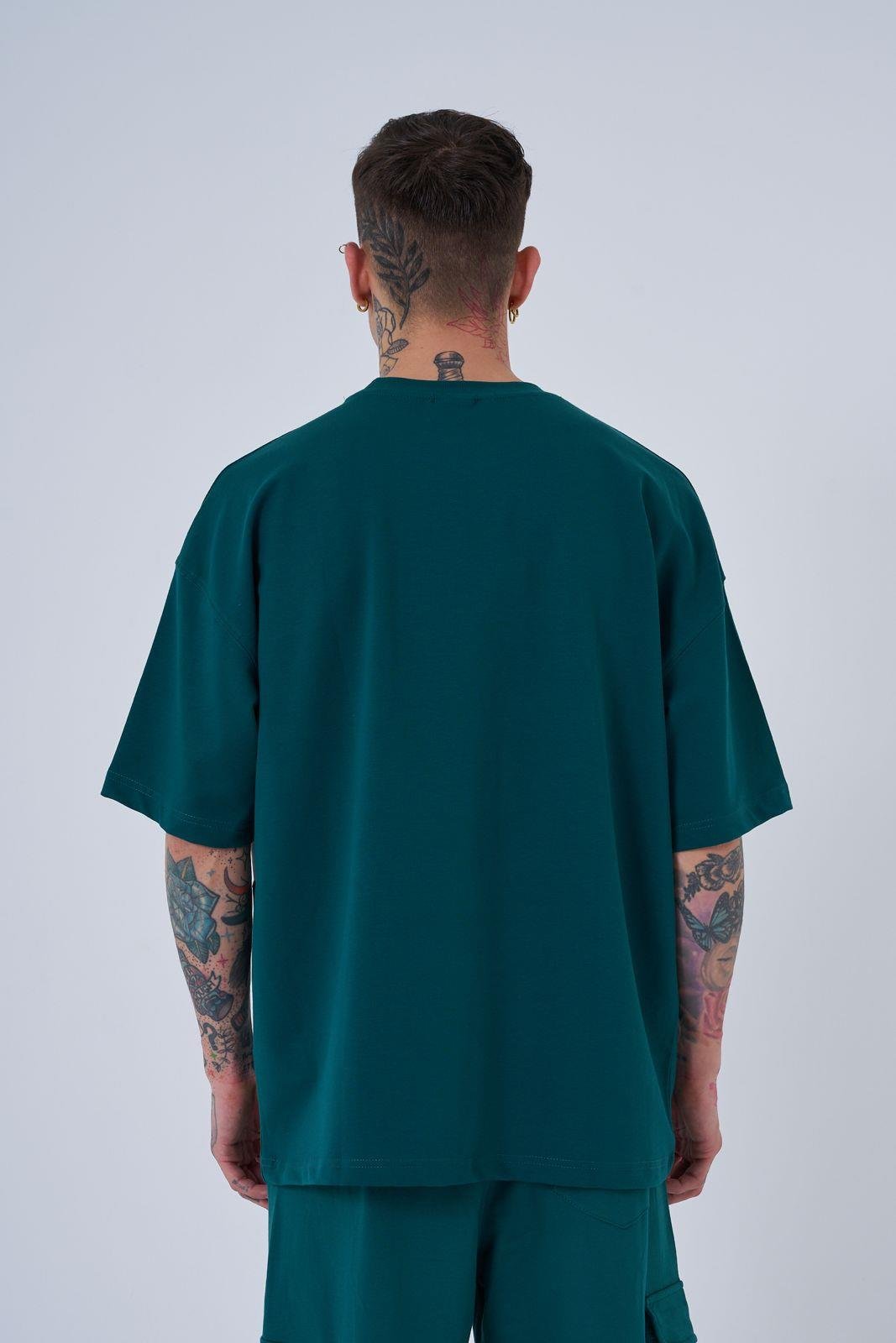 Erkek MAC Blanket Oversize Tişört Yağ Yeşili