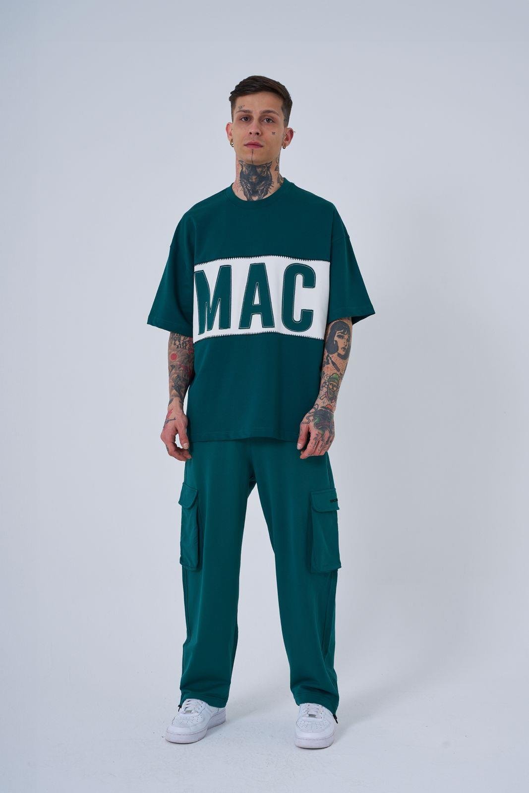 Erkek MAC Blanket Oversize Tişört Yağ Yeşili