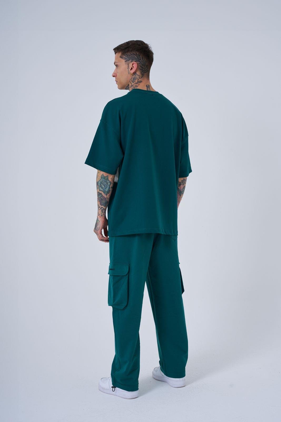 Erkek MAC Blanket Oversize Tişört Yağ Yeşili