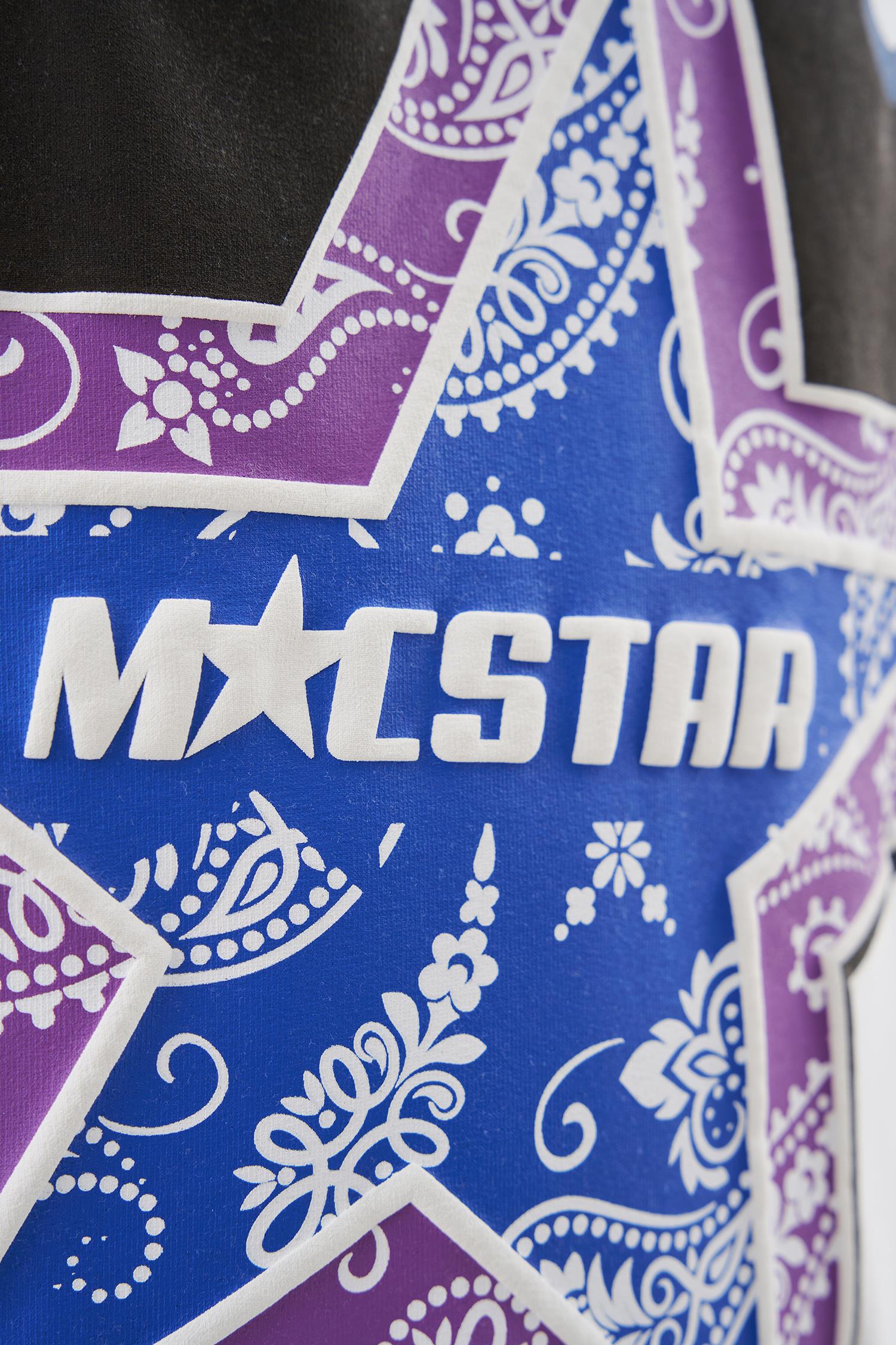 Erkek Macstar Flame Baskılı Oversize Tişört Ekru