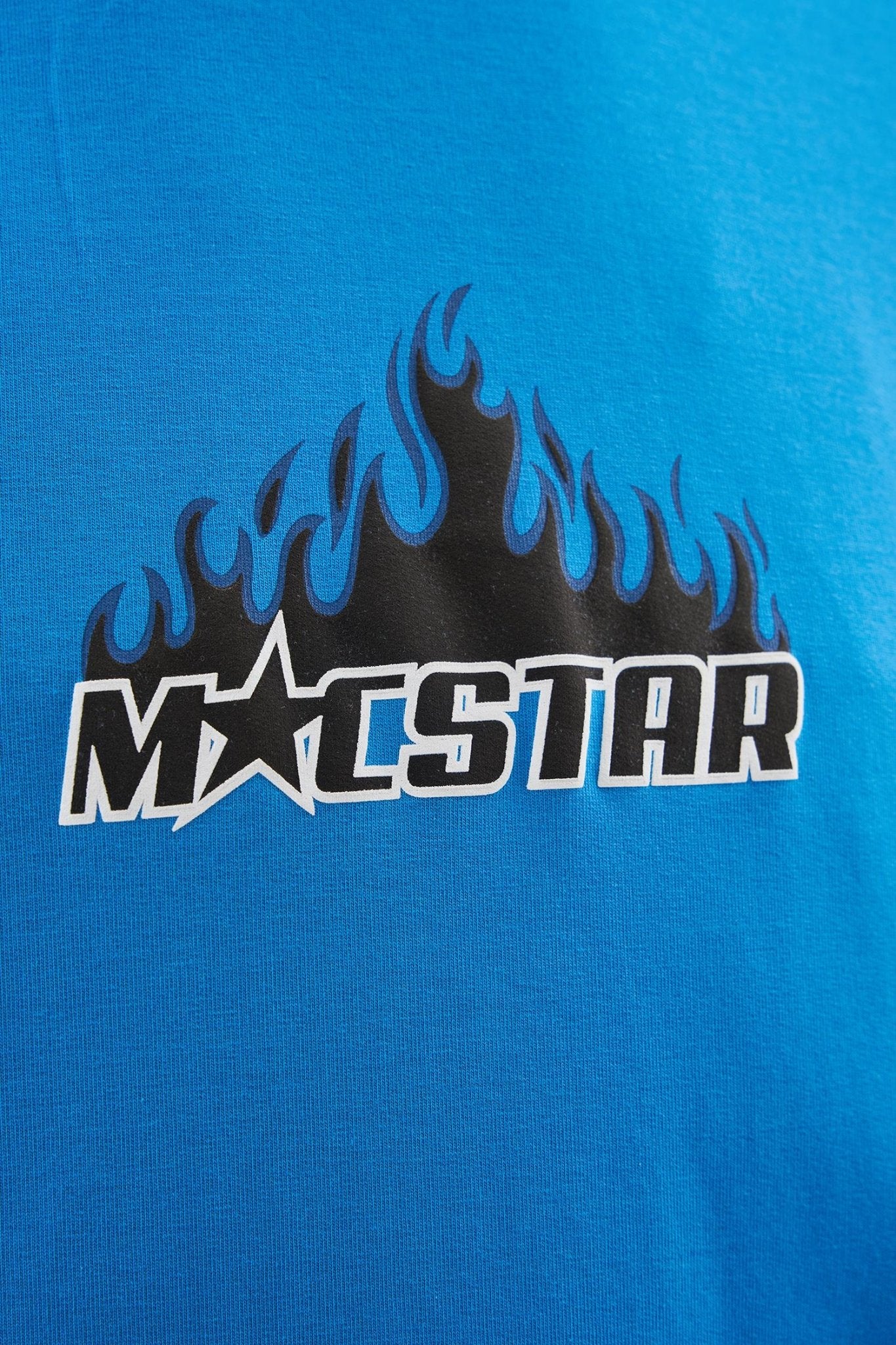 Erkek Macstar Flame Baskılı Oversize Tişört Lens