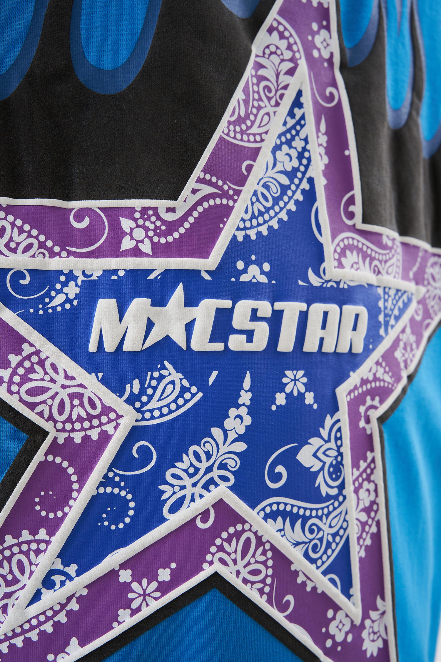 Erkek Macstar Flame Baskılı Oversize Tişört Lens