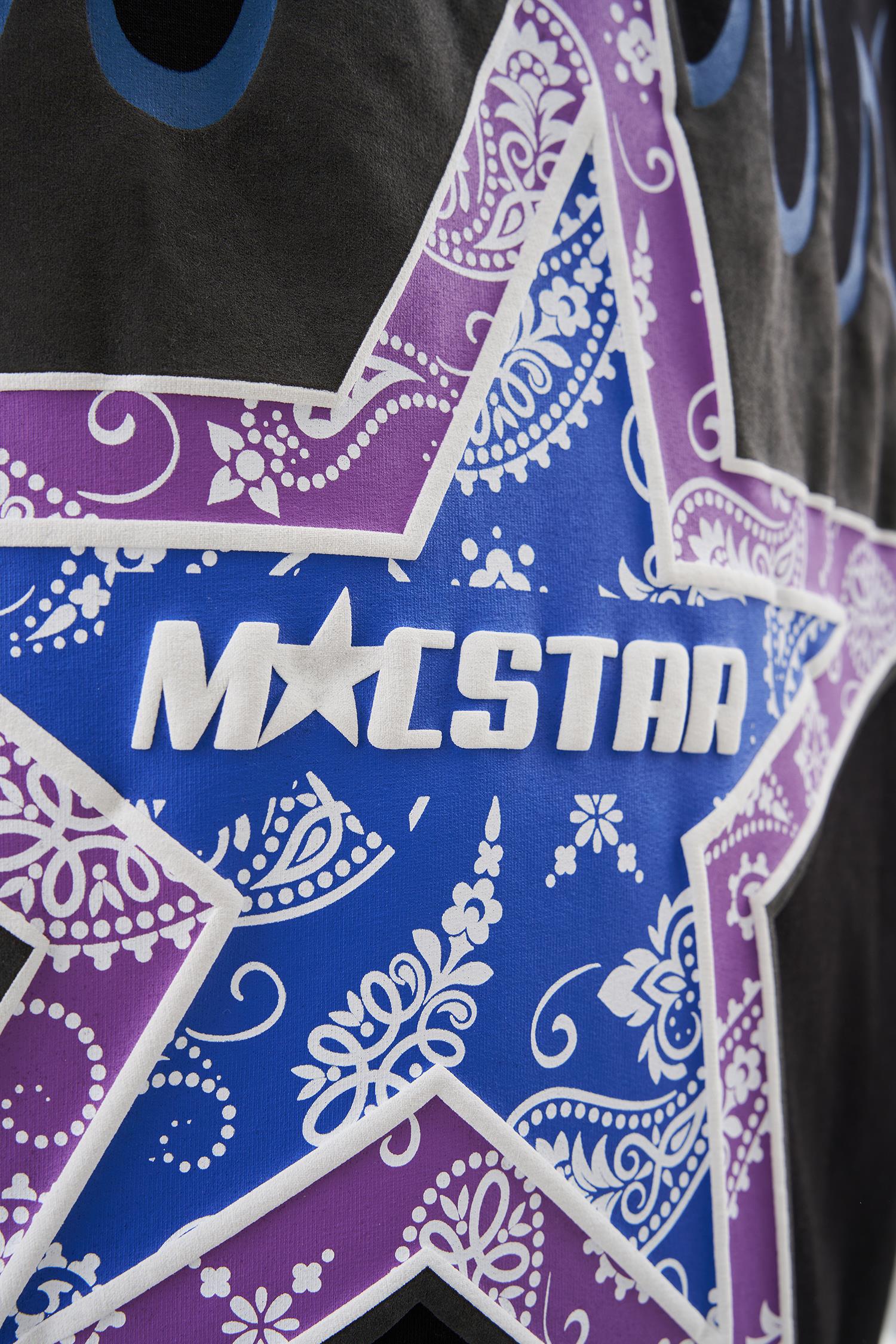 Erkek Macstar Flame Baskılı Oversize Tişört Siyah