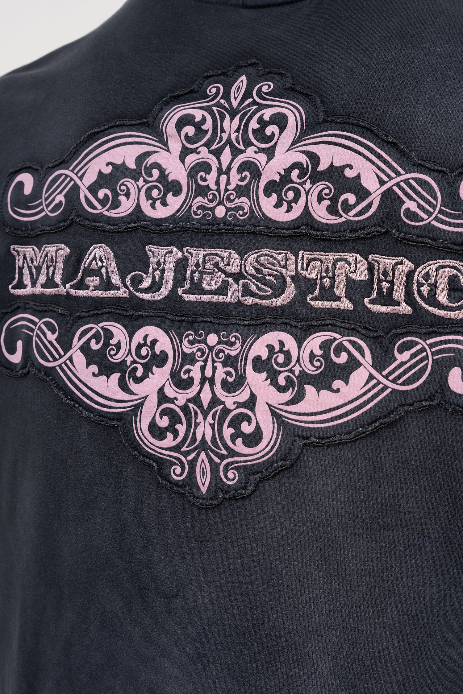 Erkek Majestic Slogan Oversize Tişört Antrasit-6