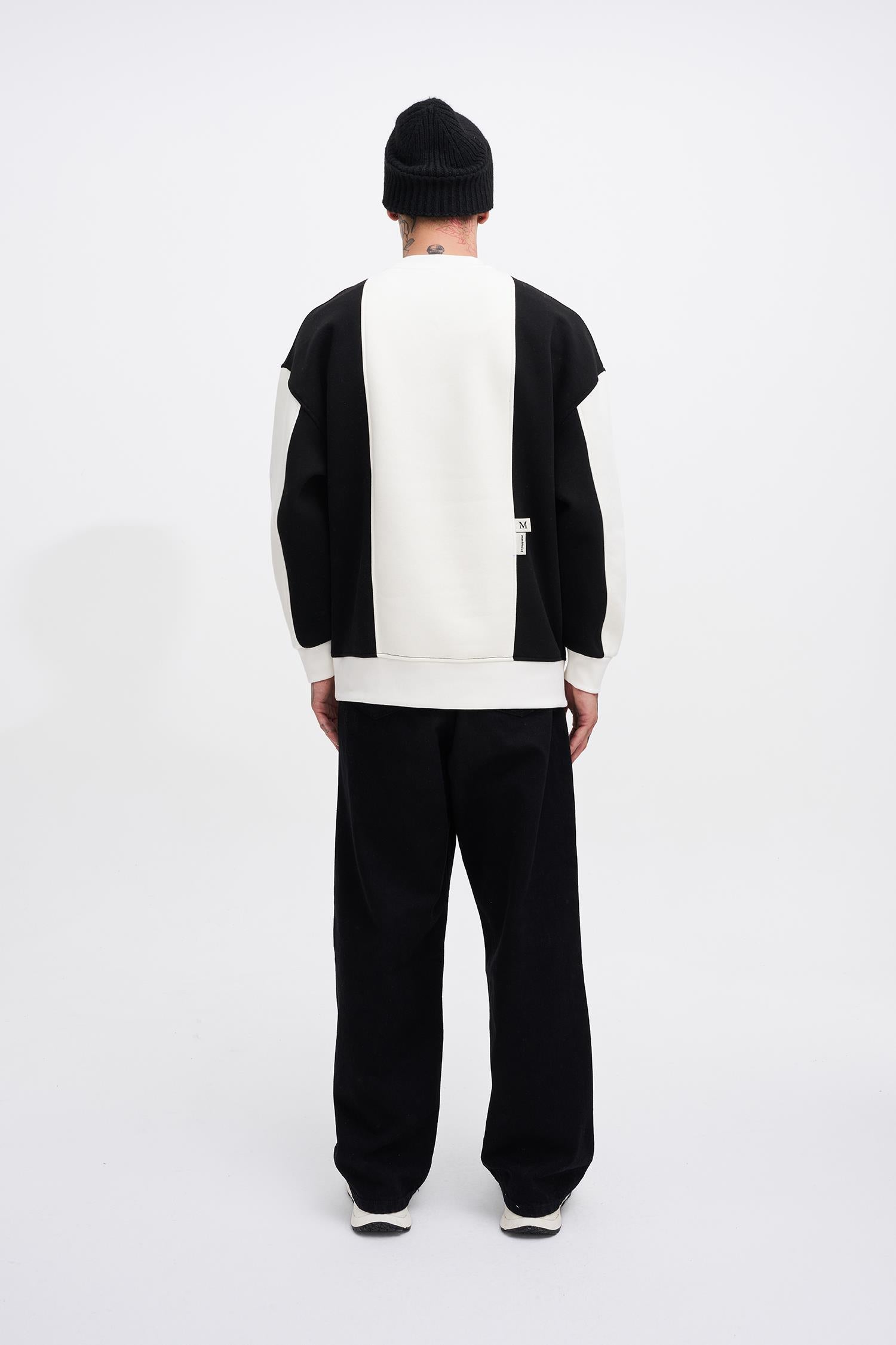Erkek Mastering Slogan Embroidery Sweatshirt Ekru - Siyah