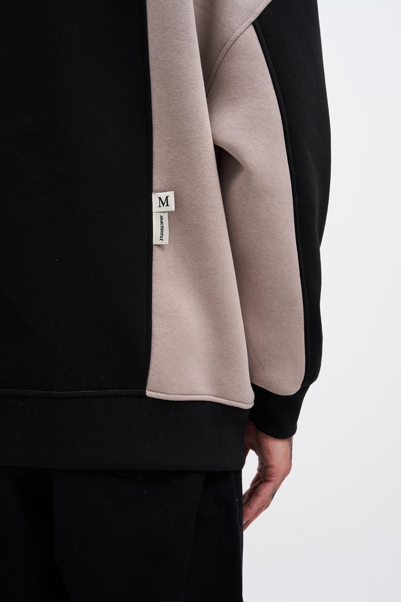 Erkek Mastering Slogan Embroidery Sweatshirt Siyah - Açık Gri