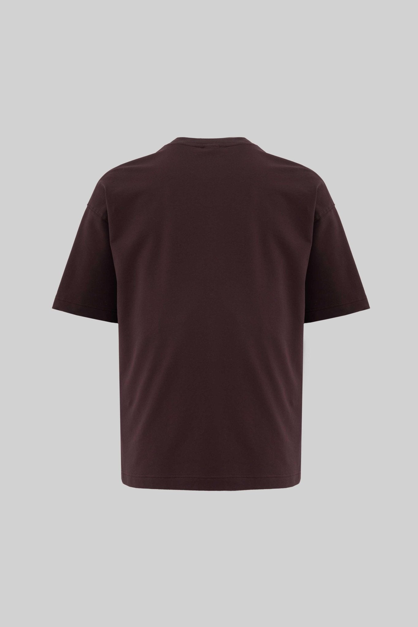 Erkek Mud Technical Printed Oversi̇ze Ti̇şört Kahverengi