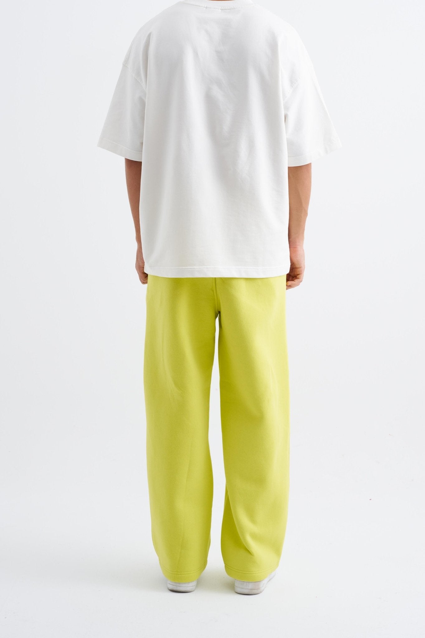 Erkek Oversize Baggy Eşofman Altı Neon Sarı