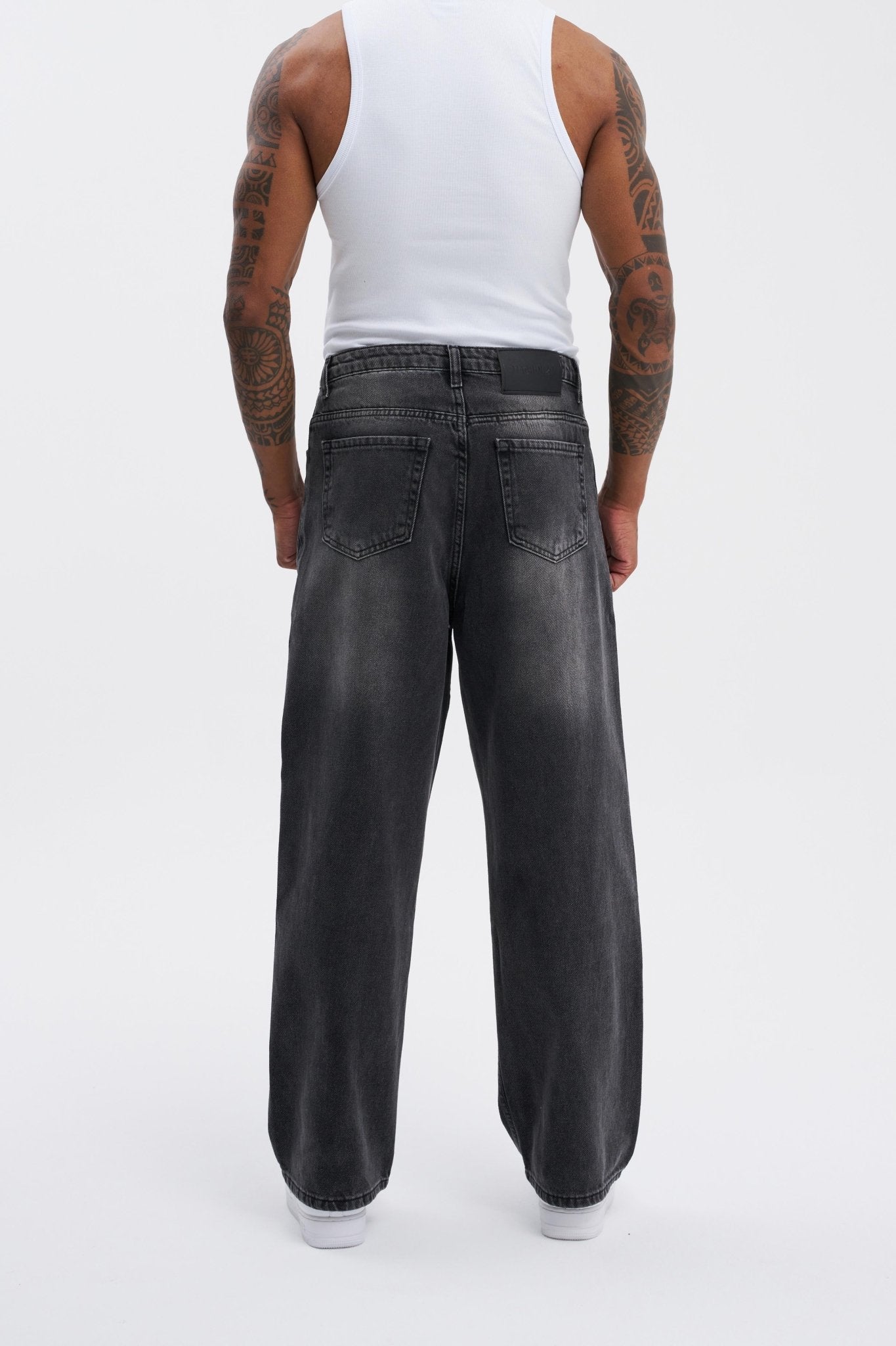 Erkek Oversize Baggy Jean Pantolon Antrasit