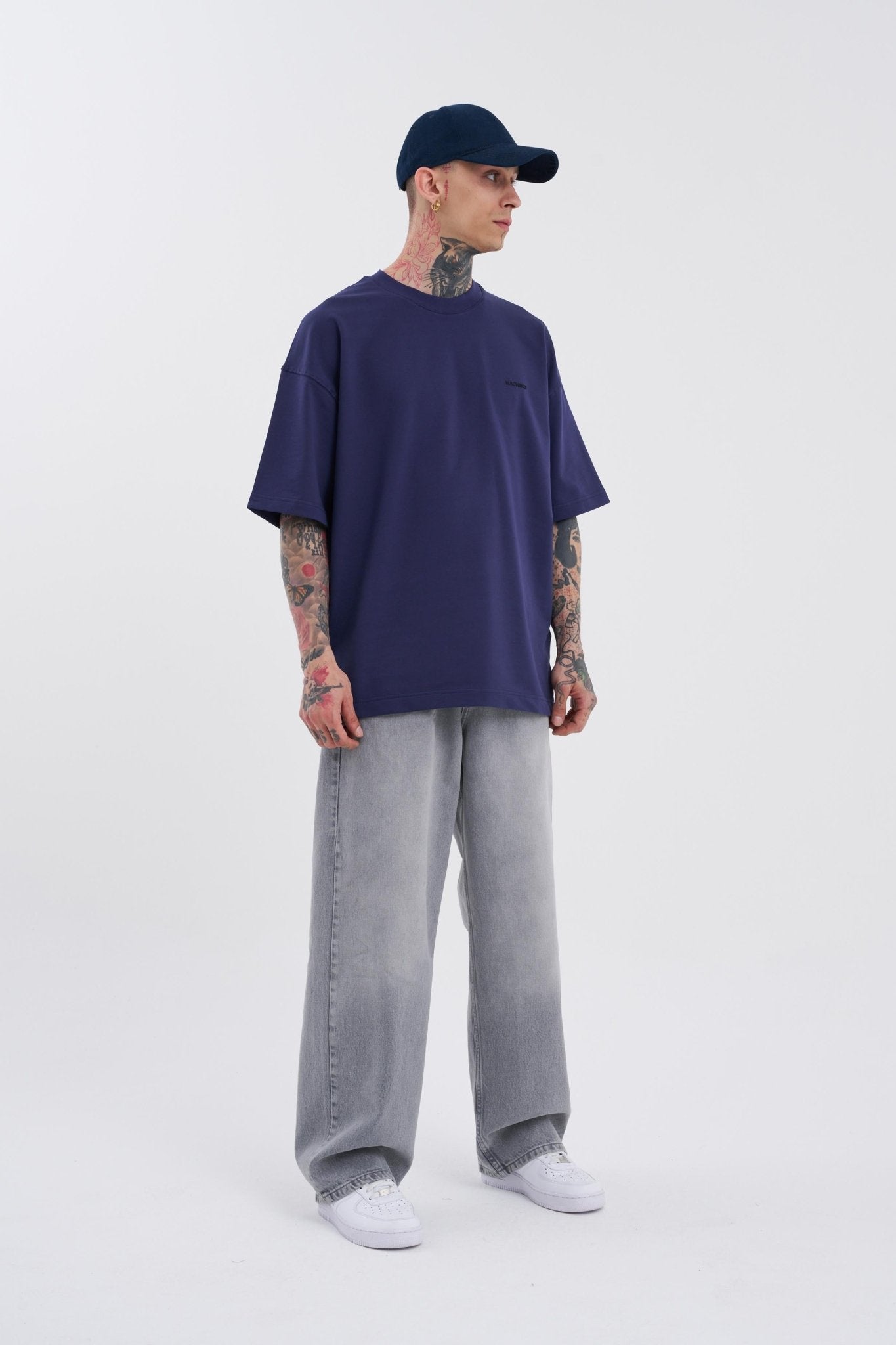 Erkek Oversize Baggy Jean Pantolon Gri