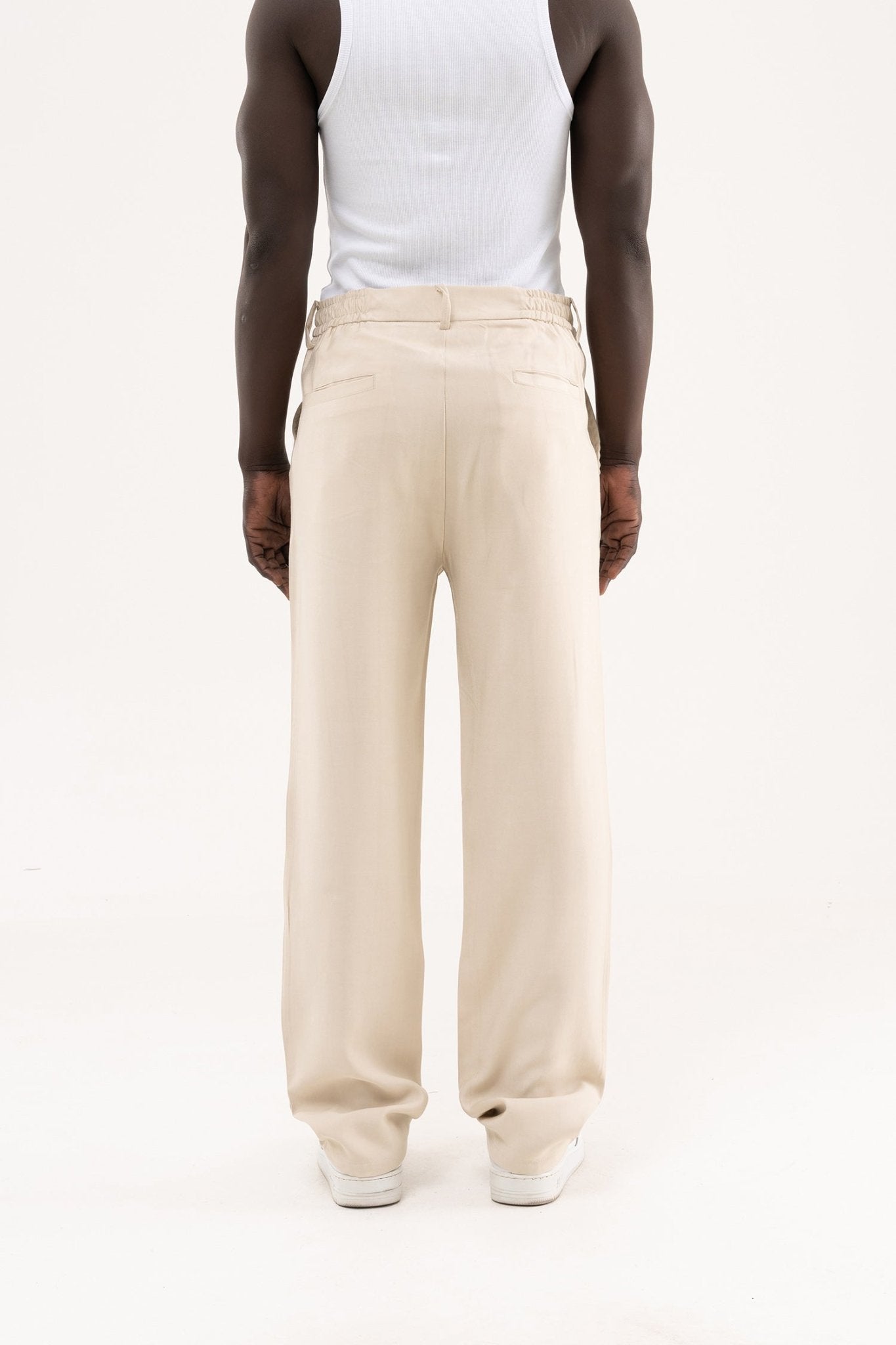 Erkek Oversize Baggy Pantolon Açık Bej