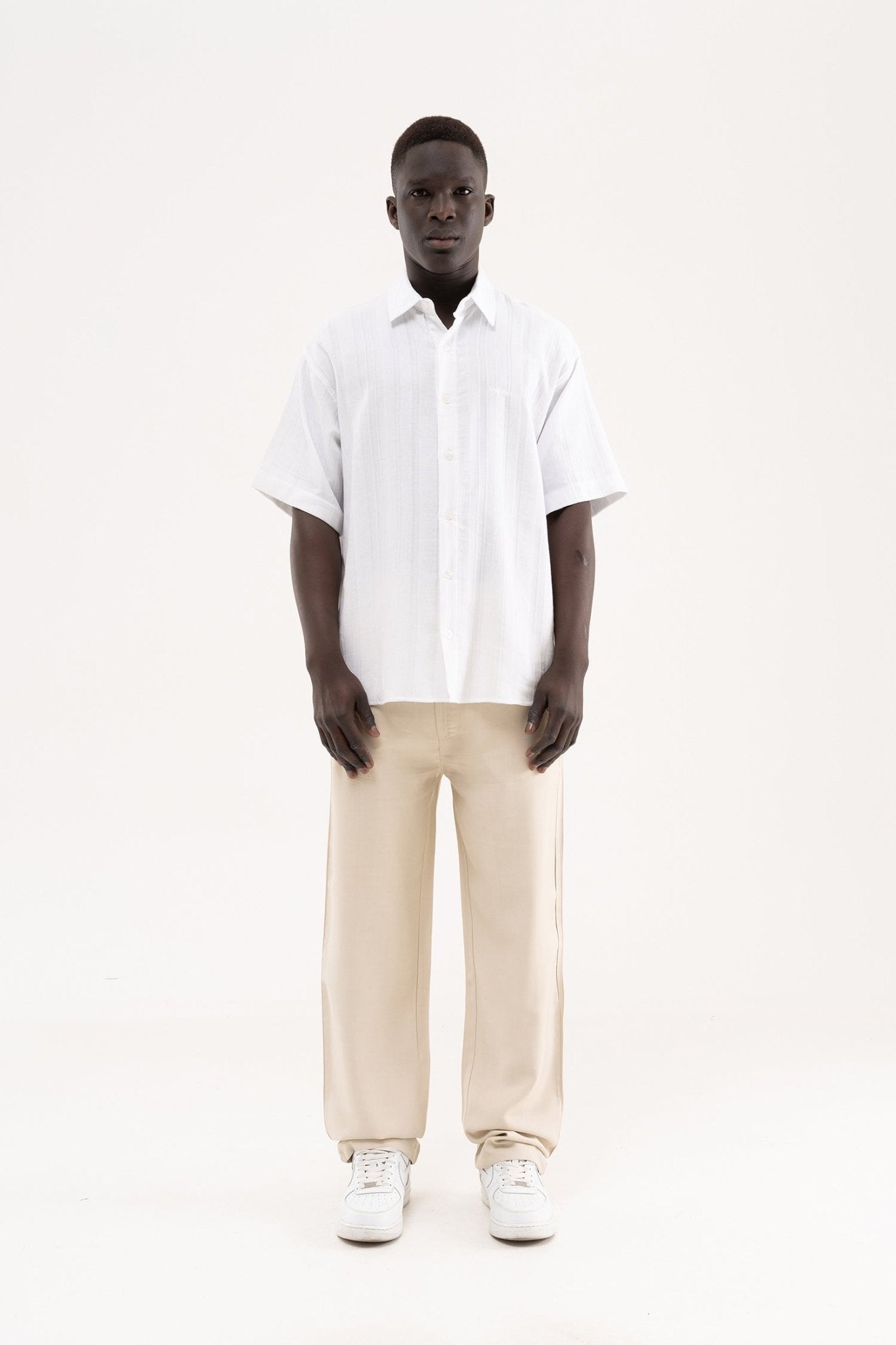 Erkek Oversize Baggy Pantolon Açık Bej