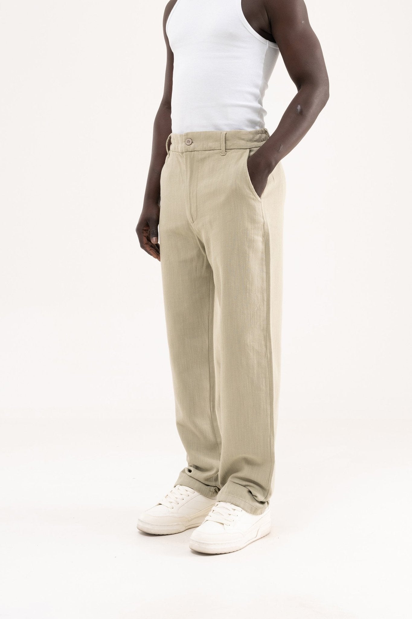 Erkek Oversize Baggy Pantolon Çağla Yeşili