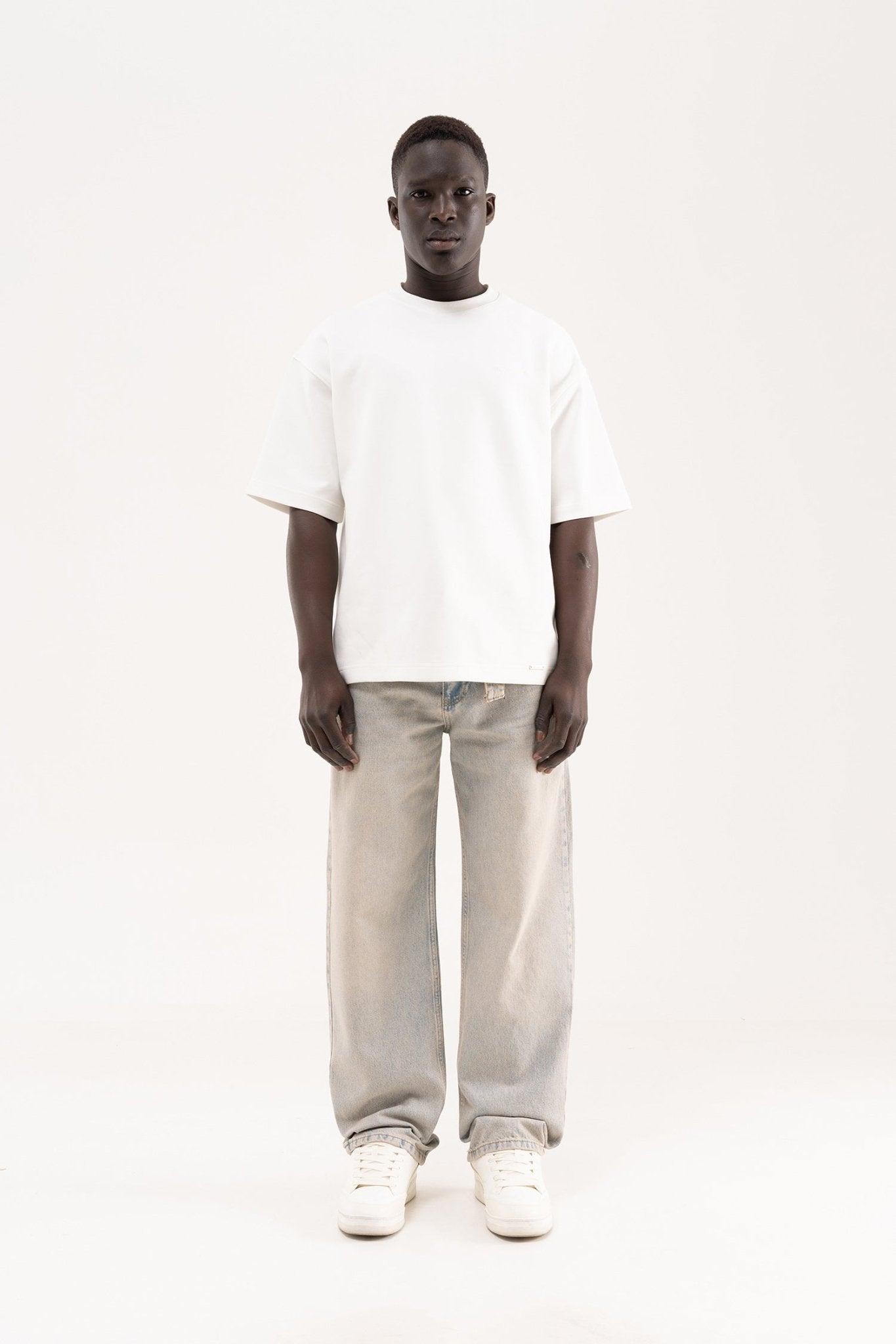 Erkek Oversize Baggy Yıkamalı Jean Pantolon Mavi