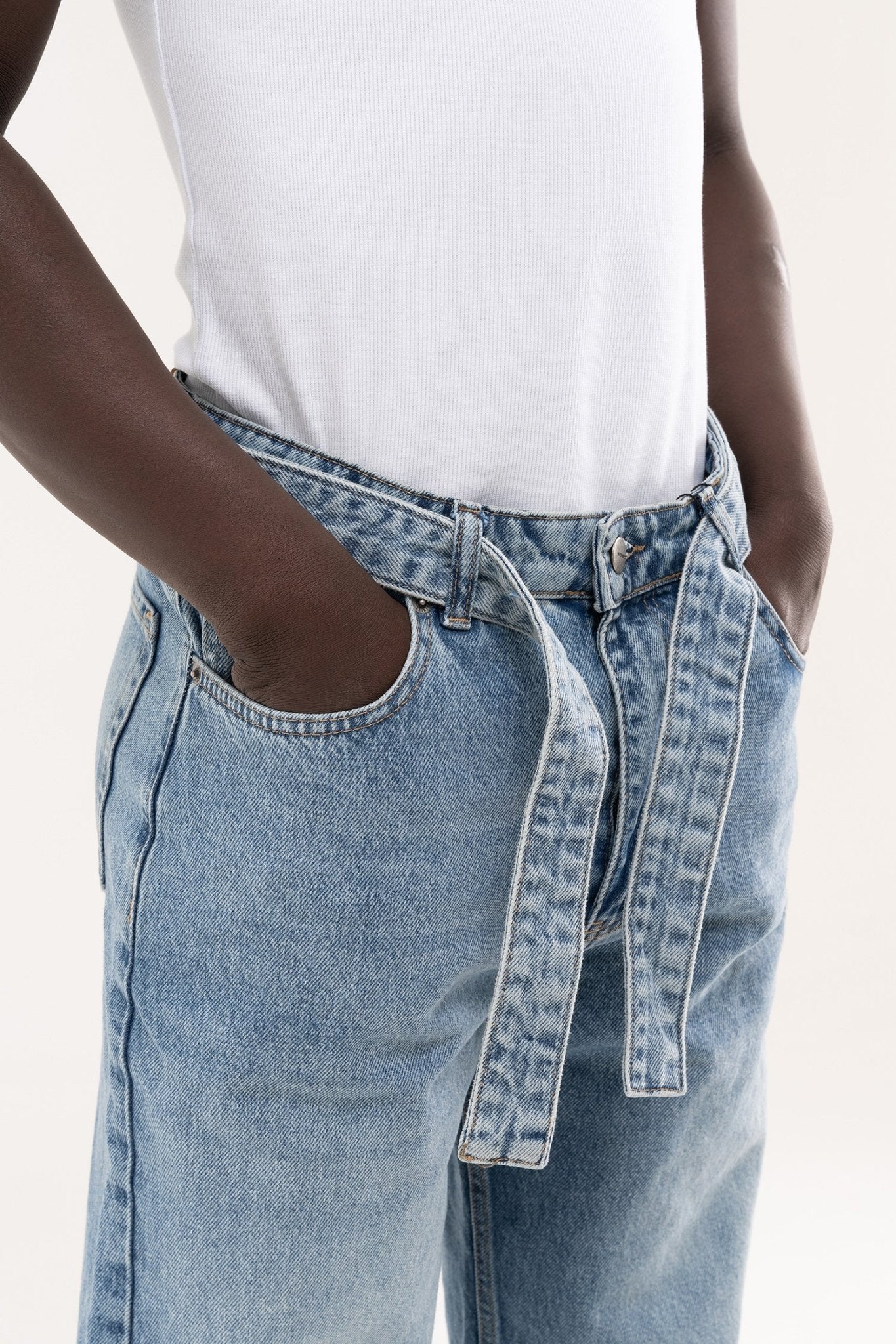 Erkek Oversize Baggy Yıkamalı Jean Pantolon Mavi