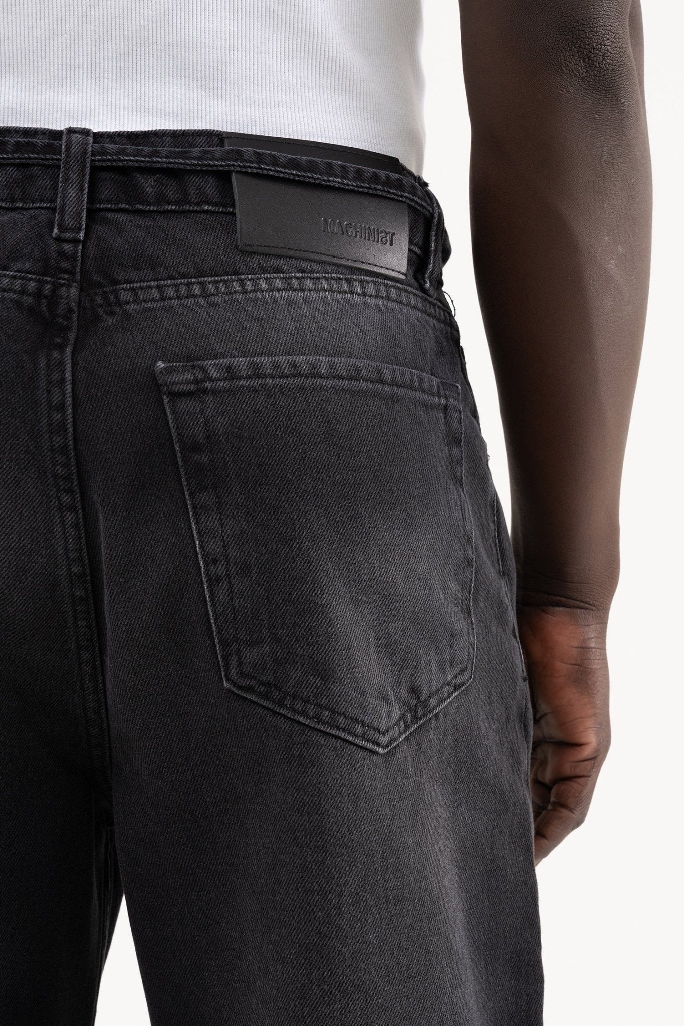 Erkek Oversize Baggy Yıkamalı Jean Pantolon Siyah