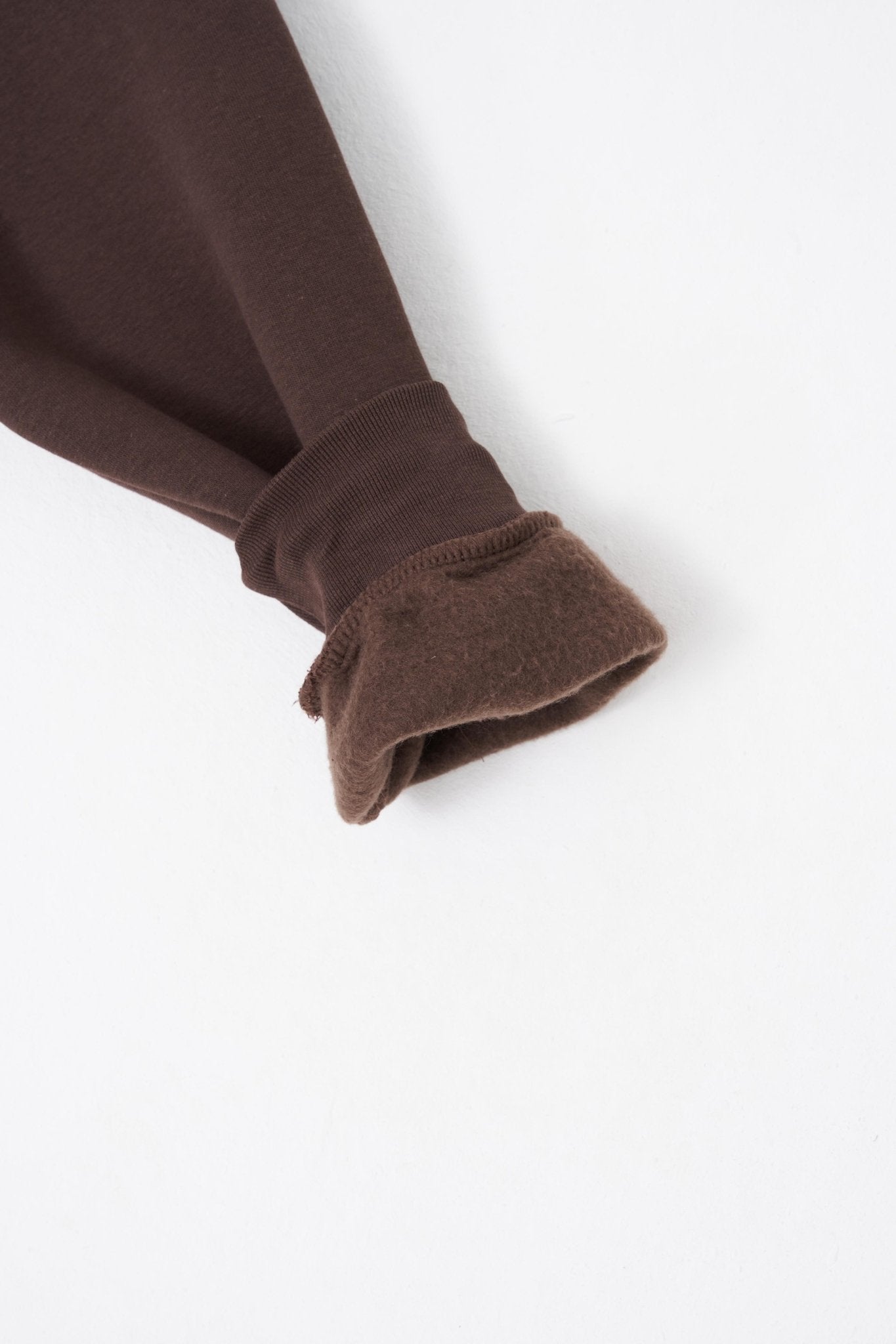 Erkek Oversize Fermuarlı Cepli Kapüşonlu Basic Sweatshirt Kahverengi