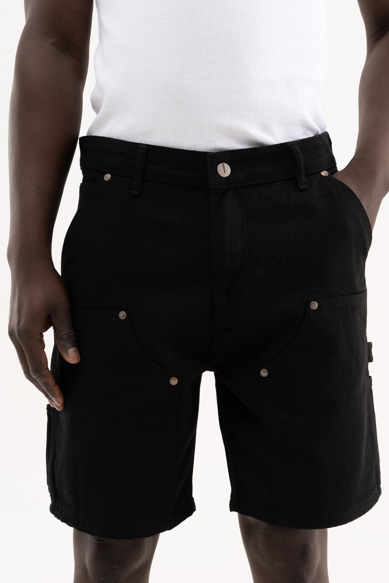 Erkek Oversize Kısa Şort Siyah