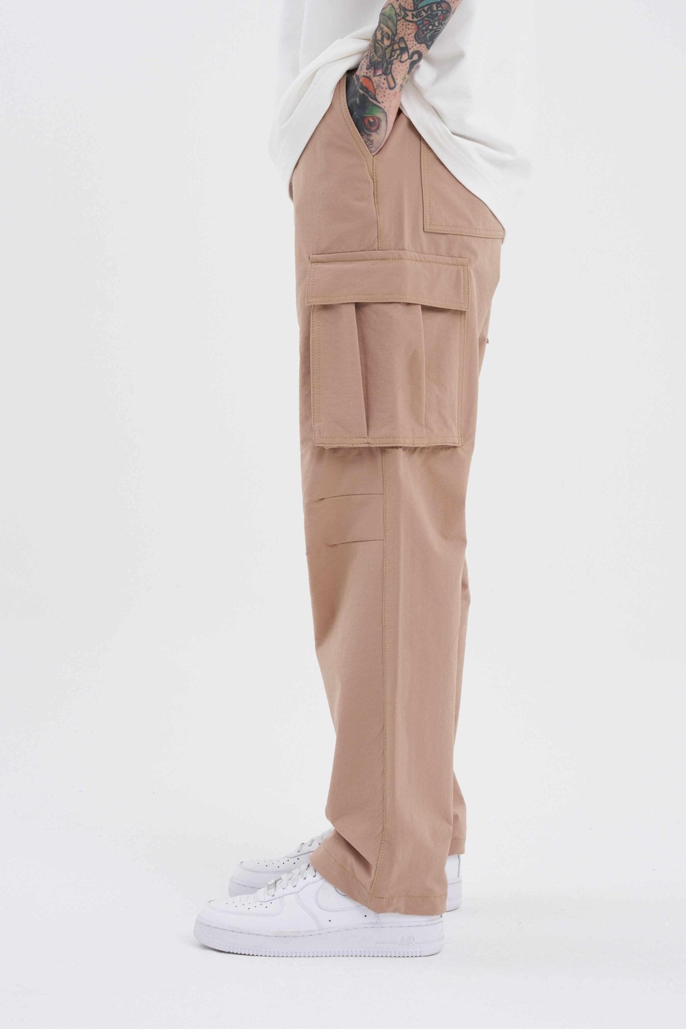 Erkek Paraşüt Pantolon Bej