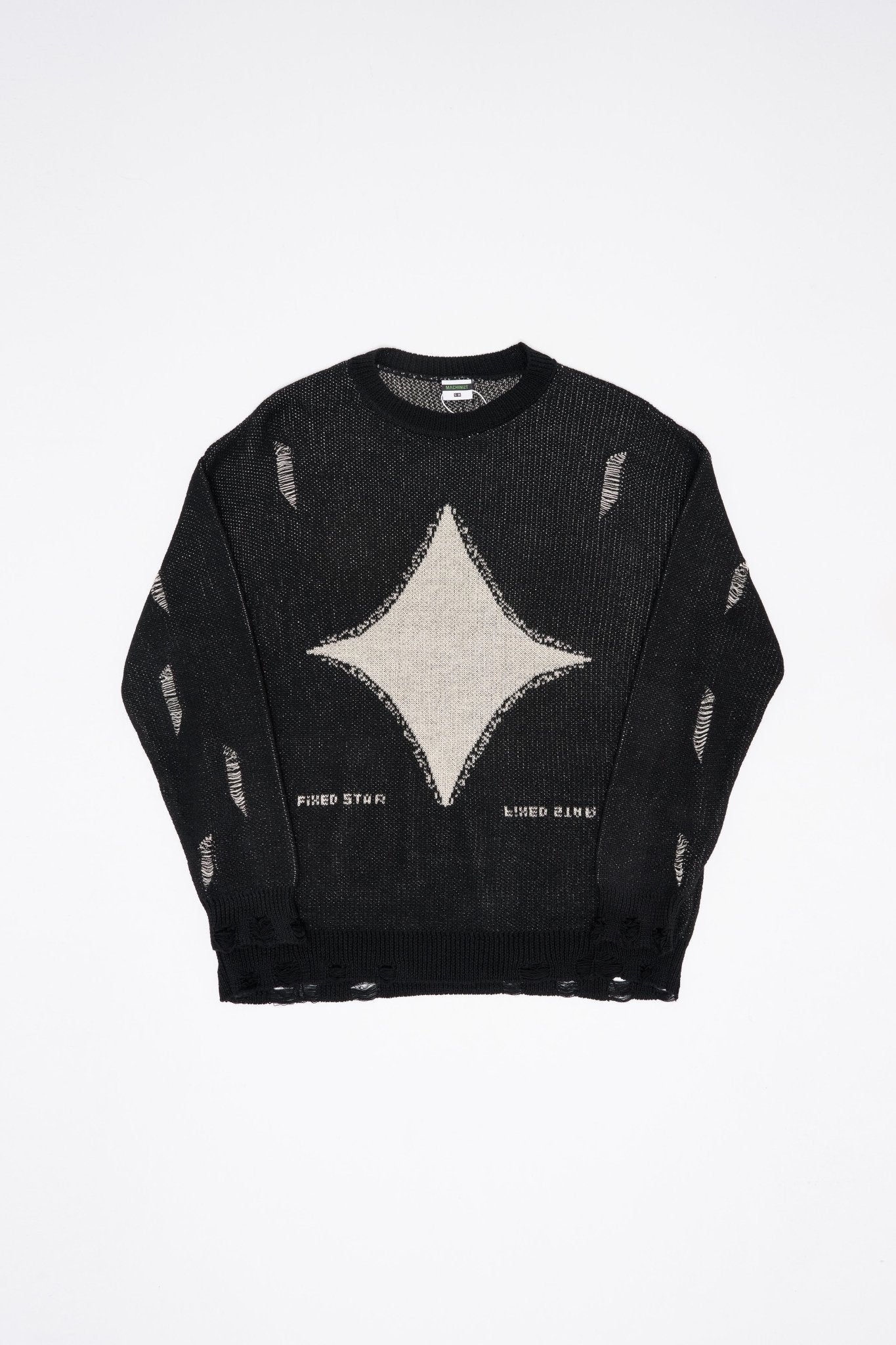 Erkek Patterned Kazak Siyah