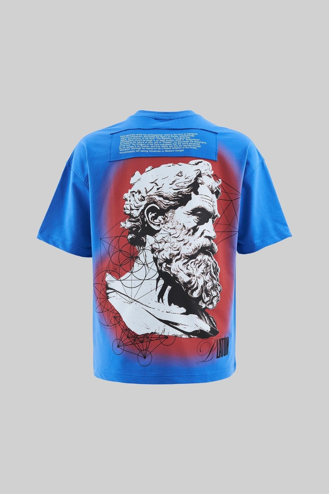 Erkek Platon Oversi̇ze Ti̇şört Açık Mavi