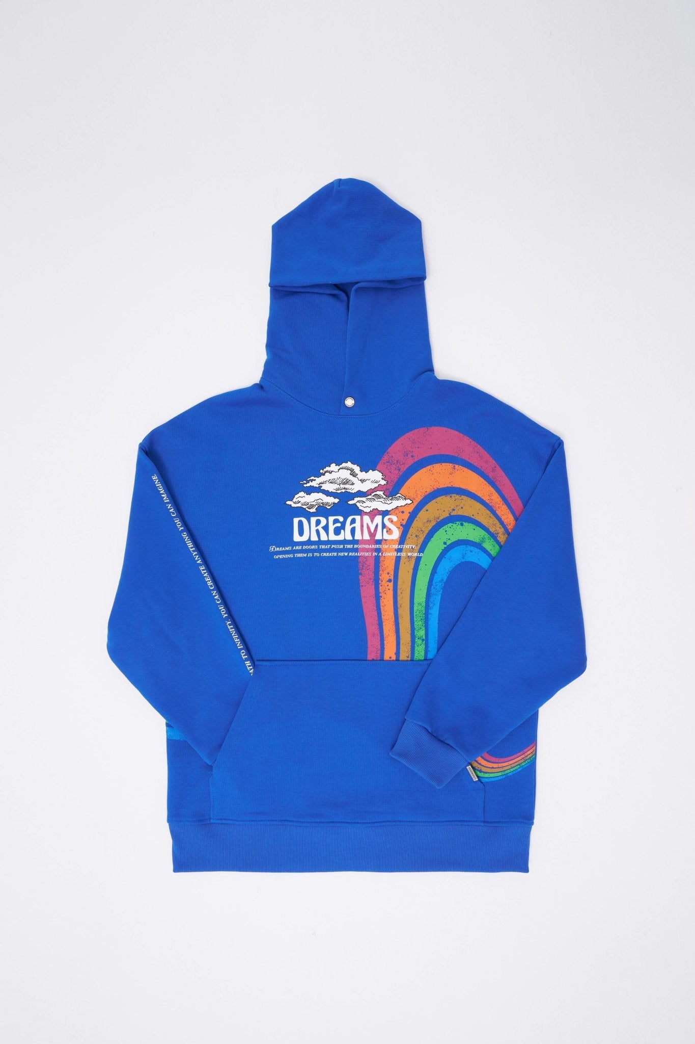 Erkek Rainbow Printed Kapüşonlu Sweatshirt Açık Mavi