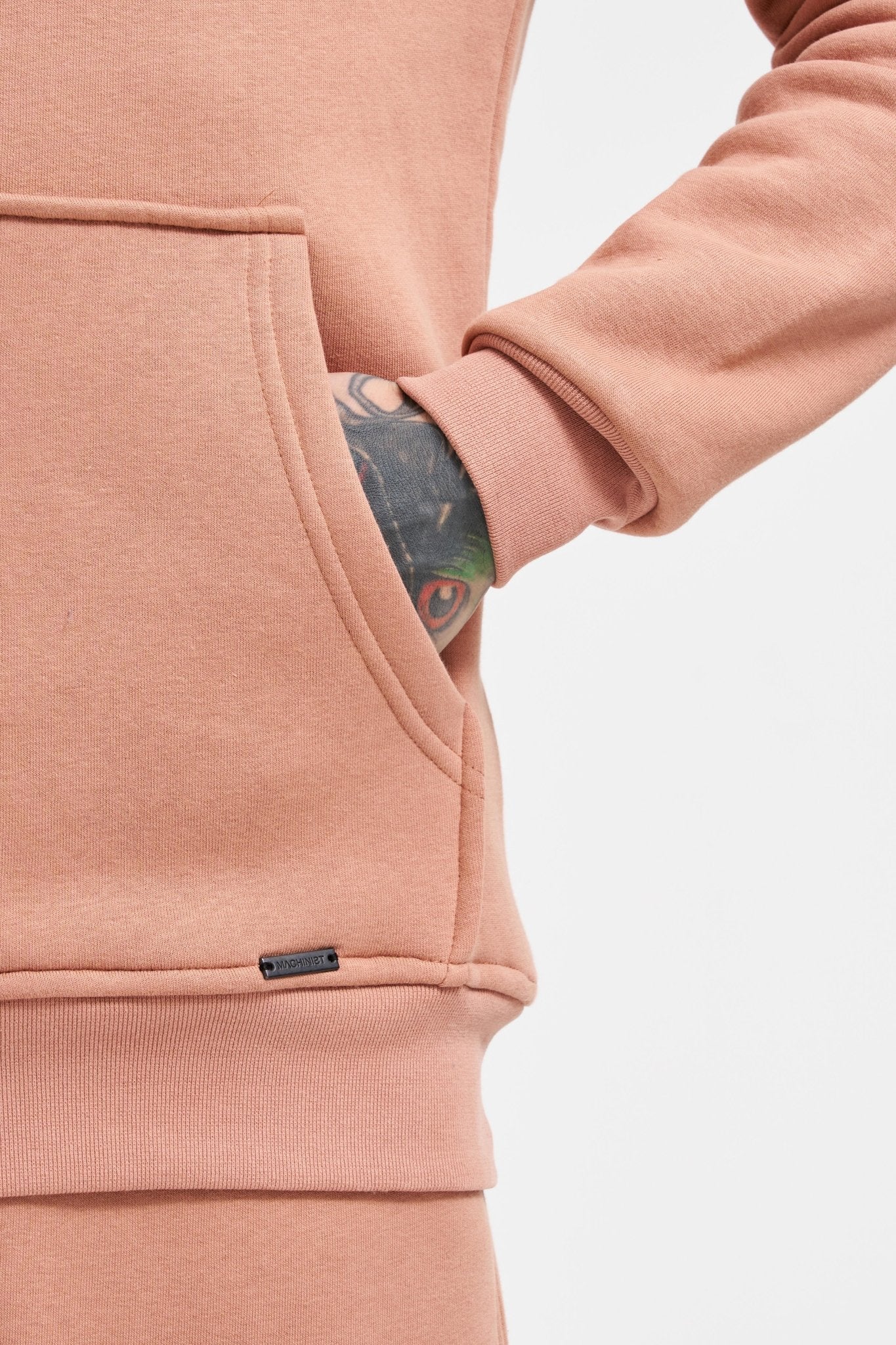 Erkek Regular Basic Kapüşonlu Sweatshirt Bakır