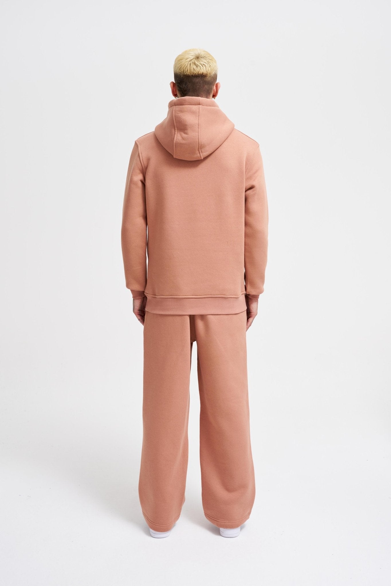 Erkek Regular Basic Kapüşonlu Sweatshirt Bakır