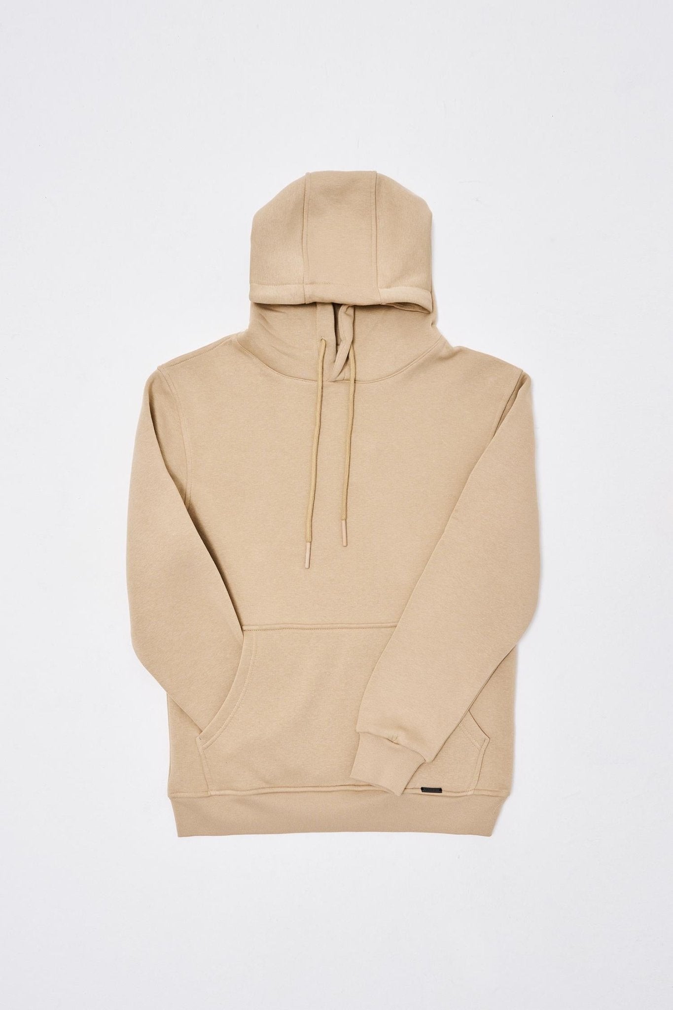 Erkek Regular Basic Kapüşonlu Sweatshirt Bej
