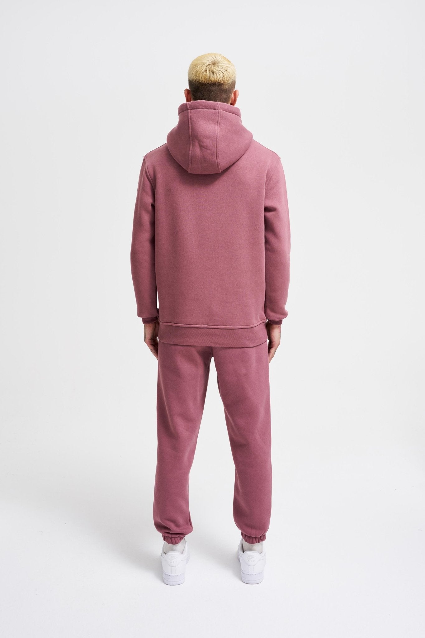 Erkek Regular Basic Kapüşonlu Sweatshirt Mürdüm