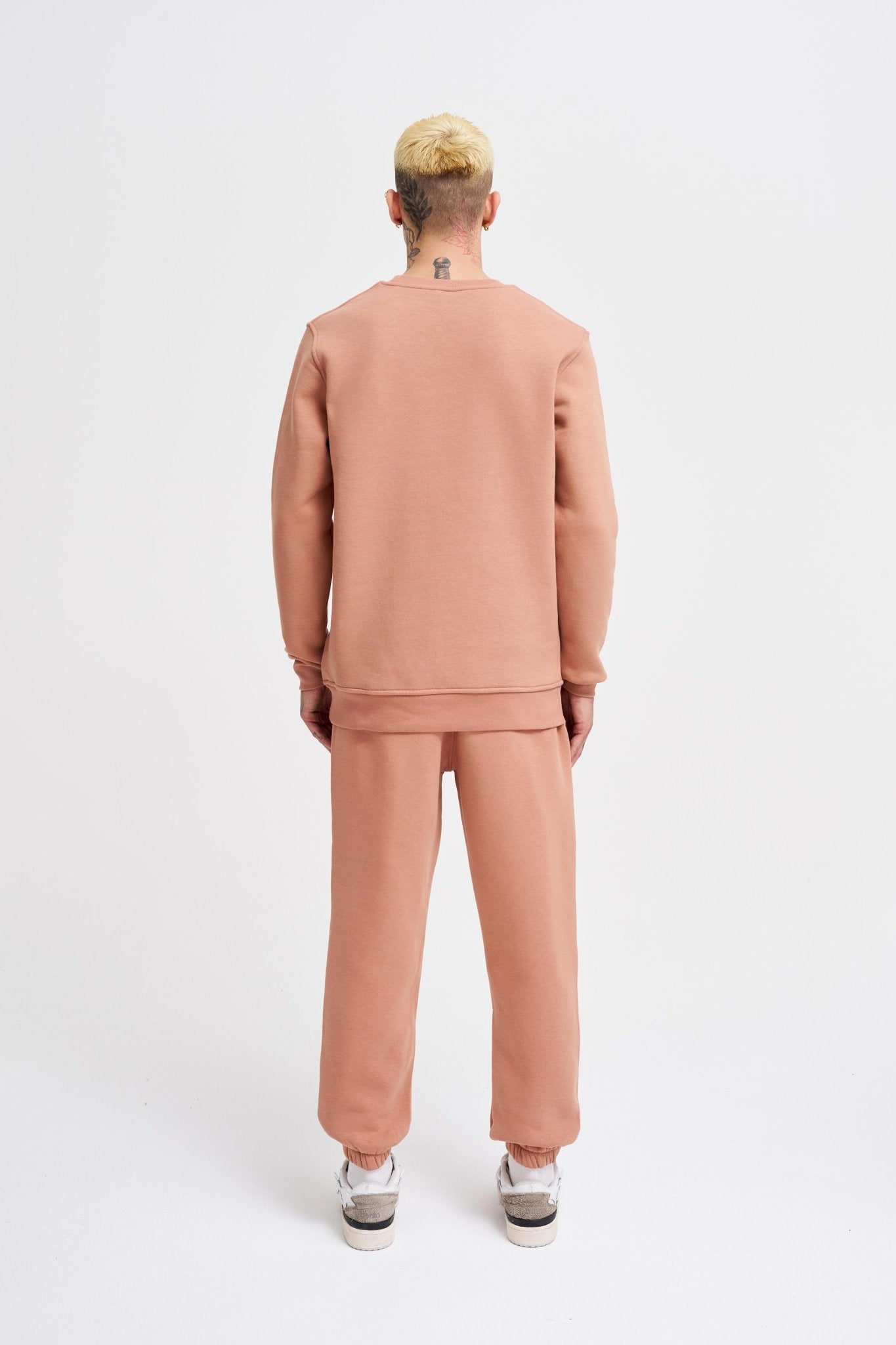 Erkek Regular Bisiklet Yaka Basic Sweatshirt Bakır