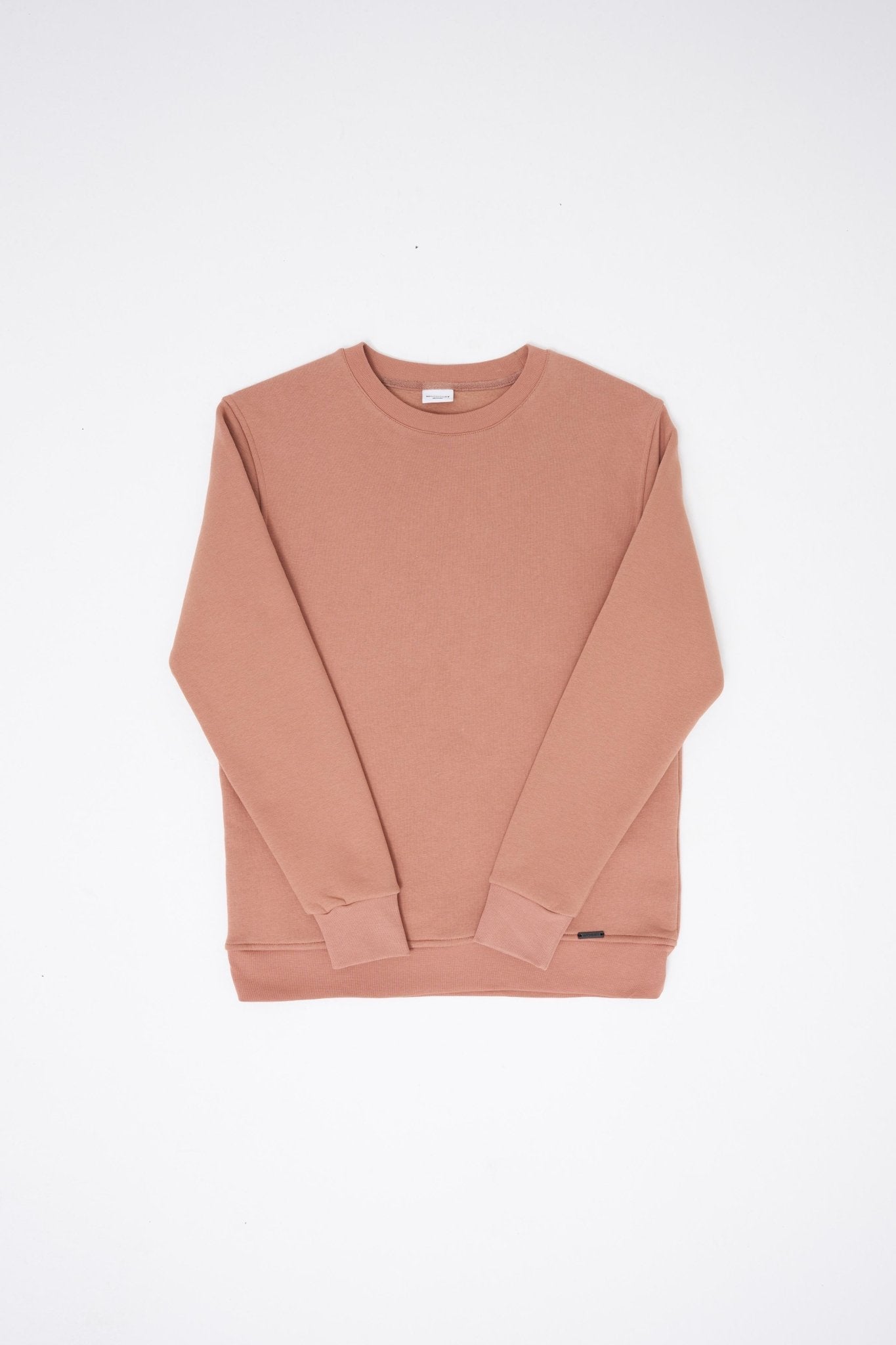 Erkek Regular Bisiklet Yaka Basic Sweatshirt Bakır