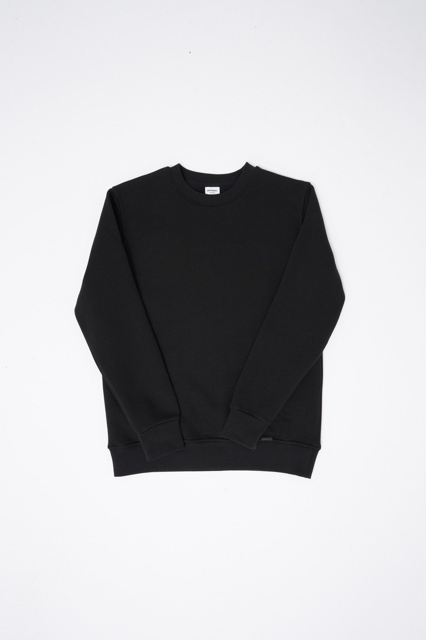Erkek Regular Bisiklet Yaka Basic Sweatshirt Siyah