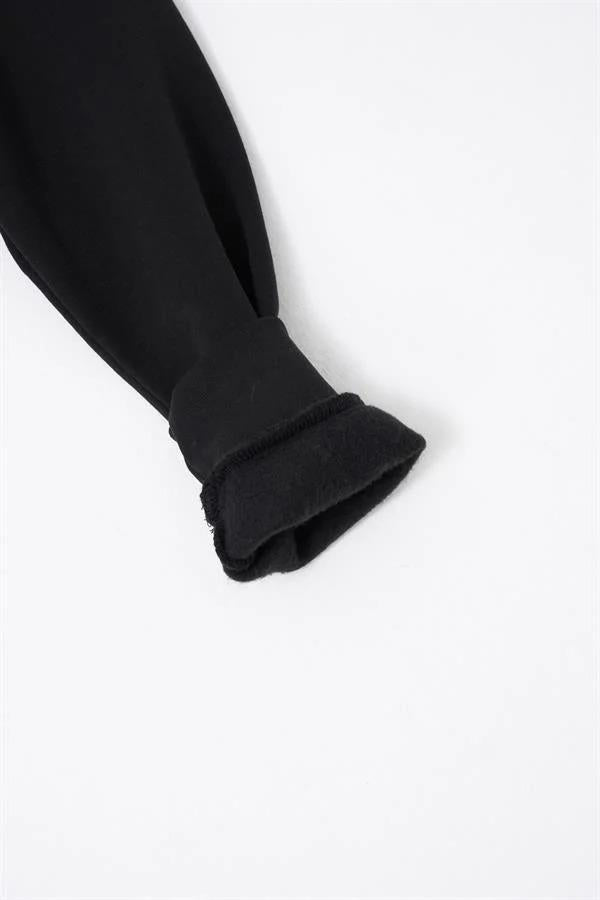 Erkek Regular Bisiklet Yaka Basic Sweatshirt Siyah