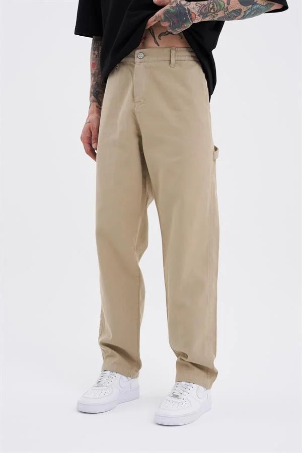 Erkek Regular Jean Pantolon Bej