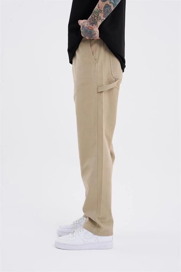 Erkek Regular Jean Pantolon Bej