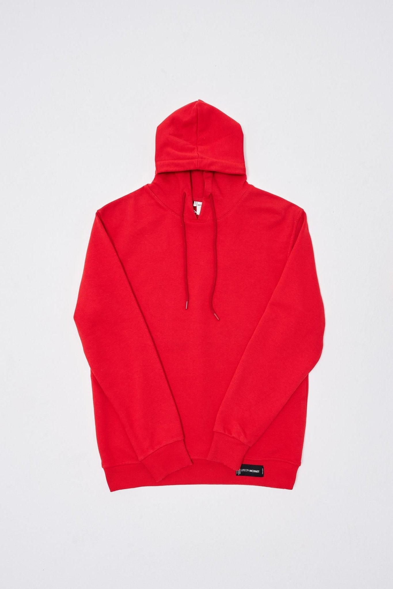 Erkek Regular Şardonsuz Kapüşonlu Sweatshirt Kırmızı