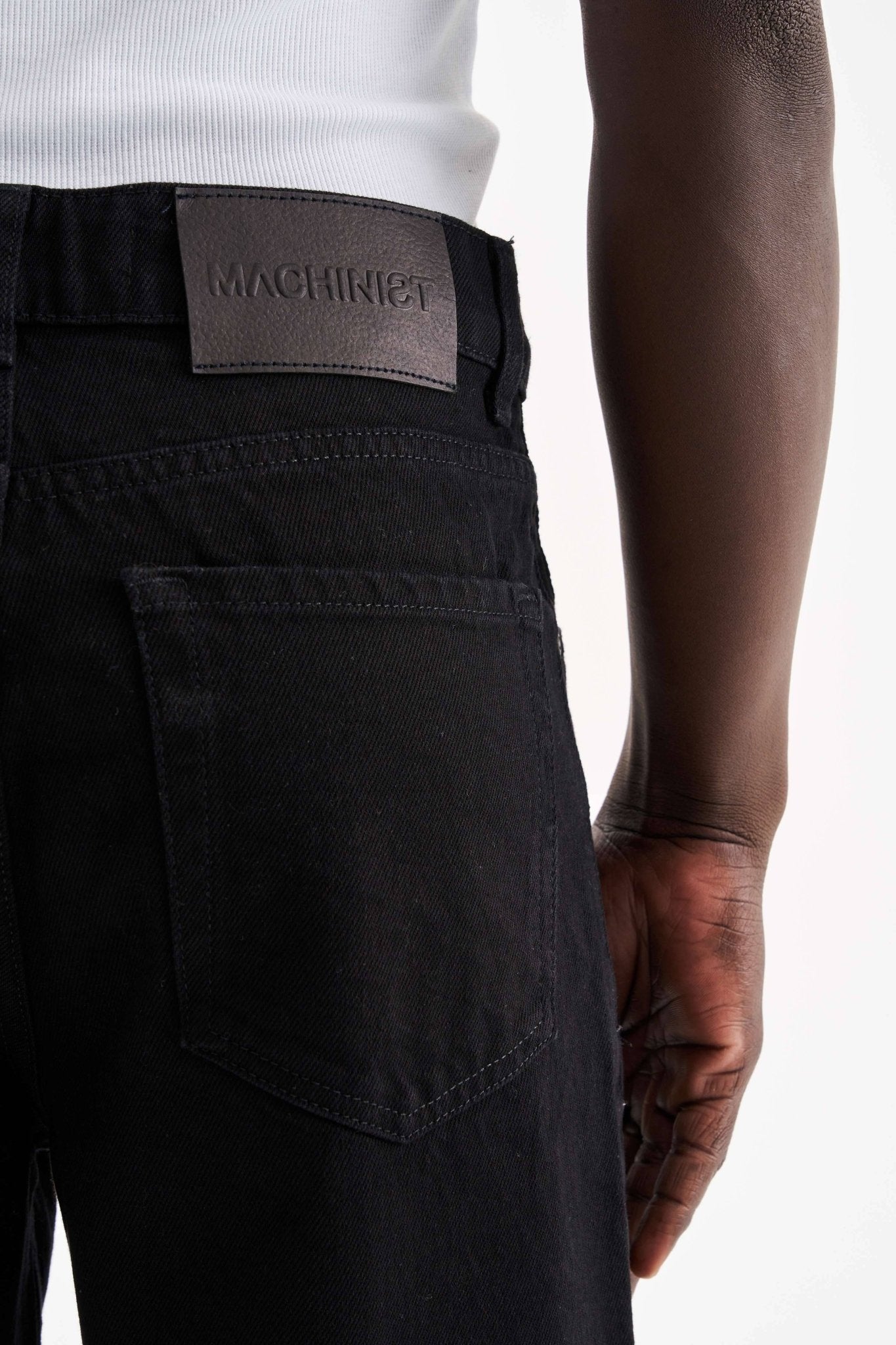 Erkek Relaxed Baggy Jean Pantolon Efektli Siyah