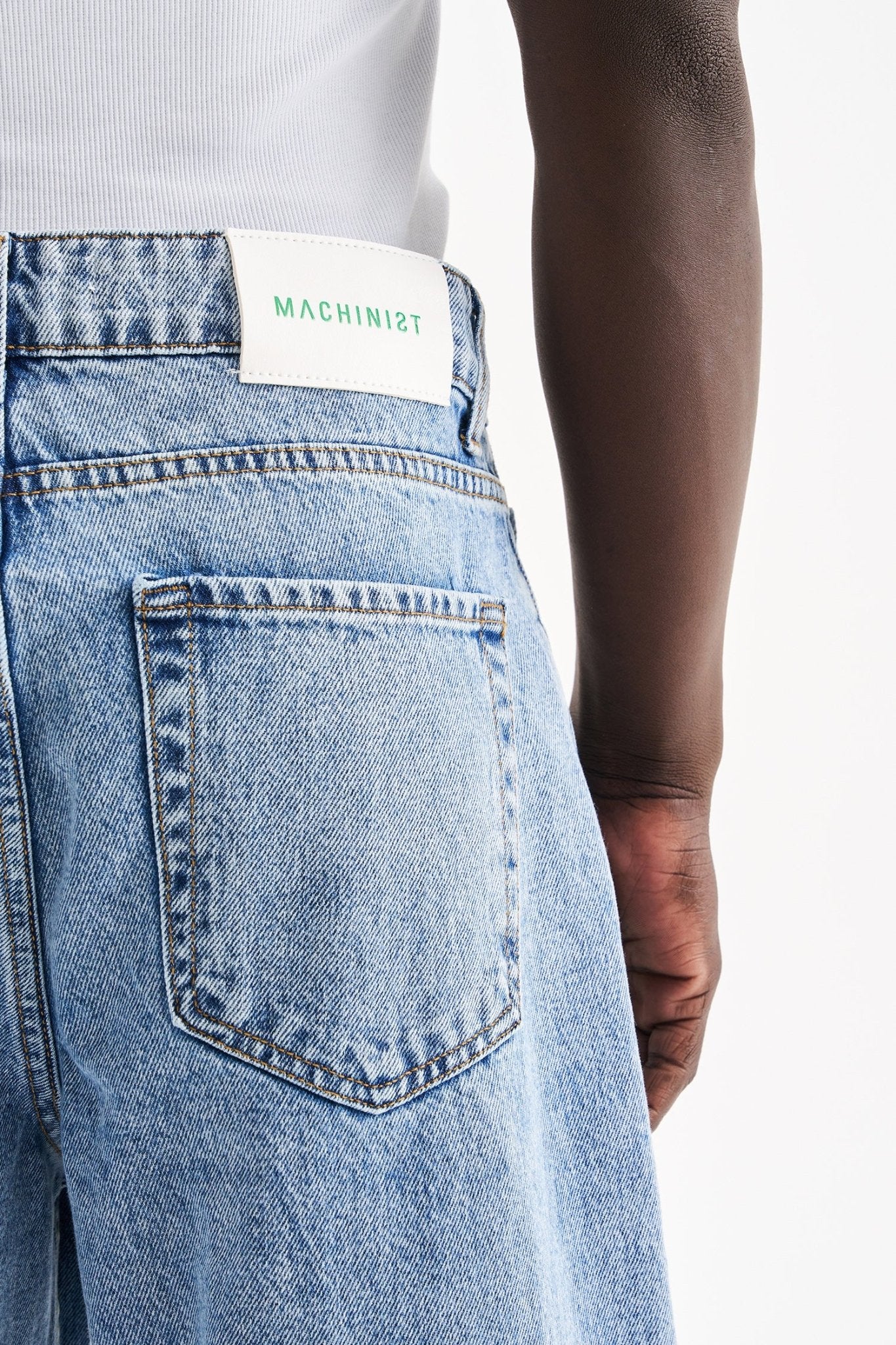 Erkek Relaxed Baggy Jean Pantolon Kar Asit