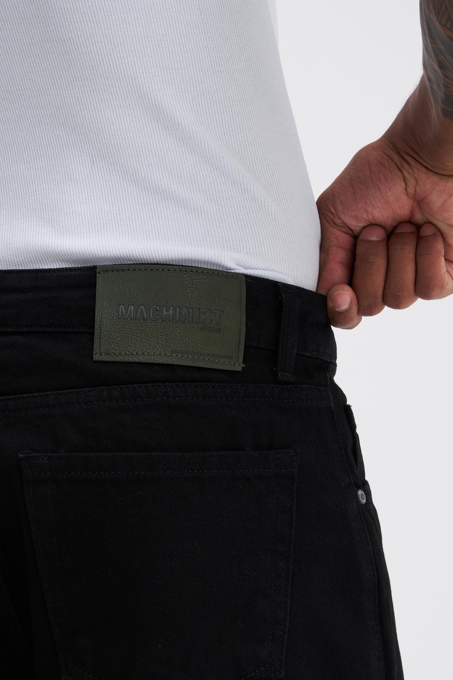 Erkek Relaxed Baggy Jean Pantolon Siyah