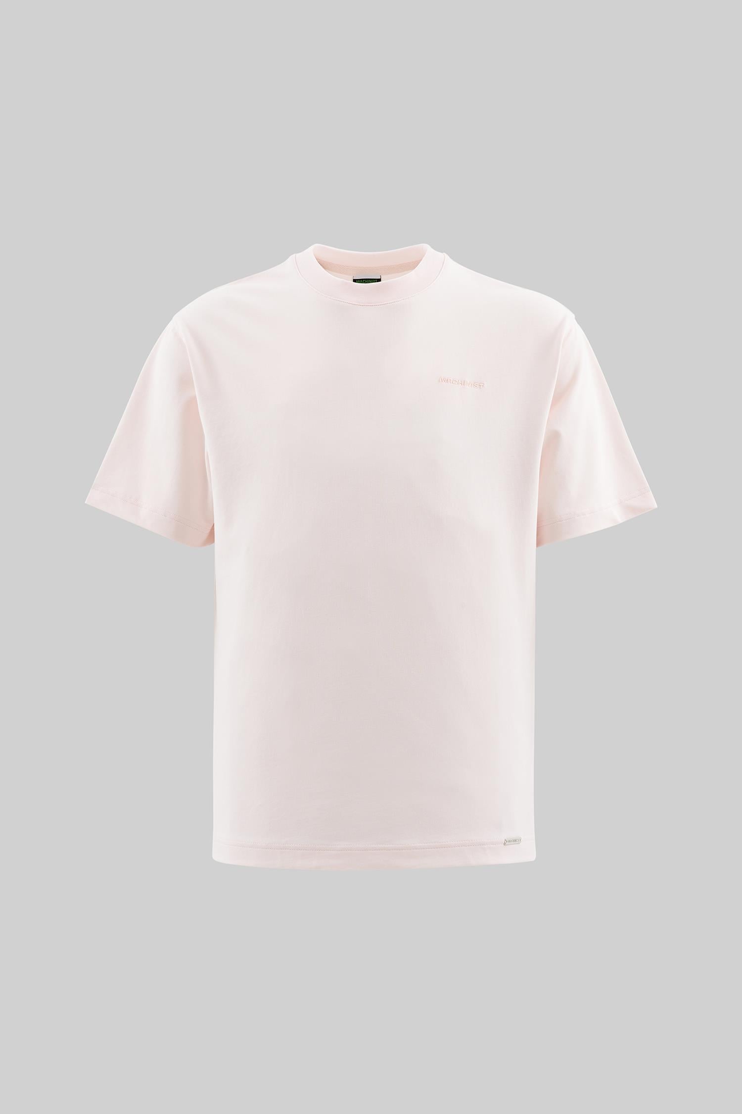 Erkek Relaxed Basic Pamuklu Tişört Açık Pembe