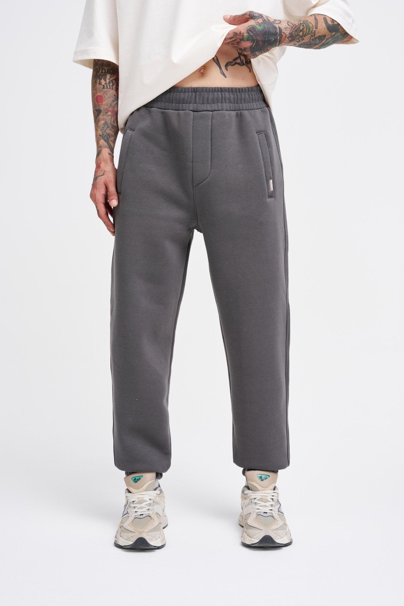 Erkek Relaxed Jogger Basic Eşofman Altı Antrasit