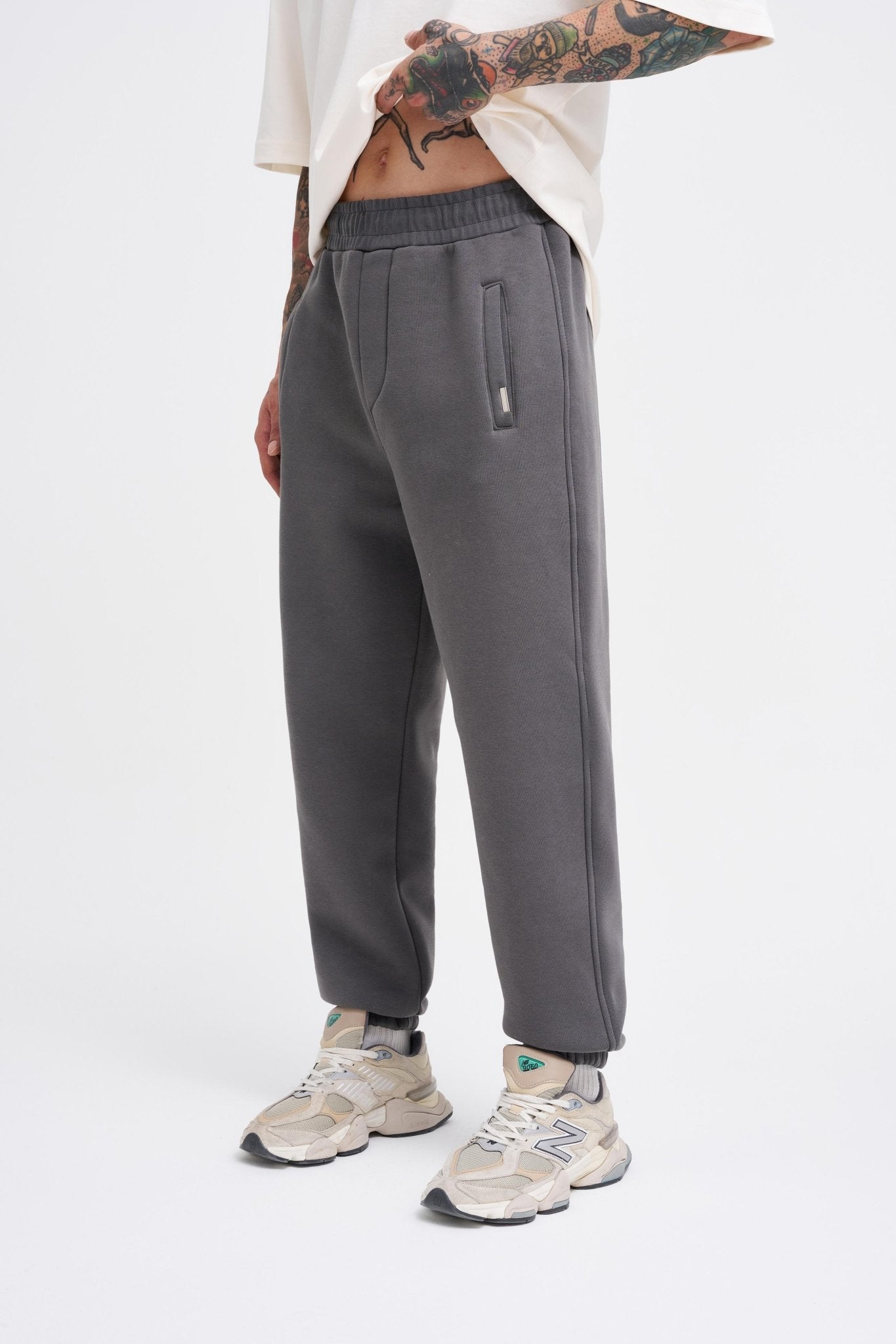 Erkek Relaxed Jogger Basic Eşofman Altı Antrasit