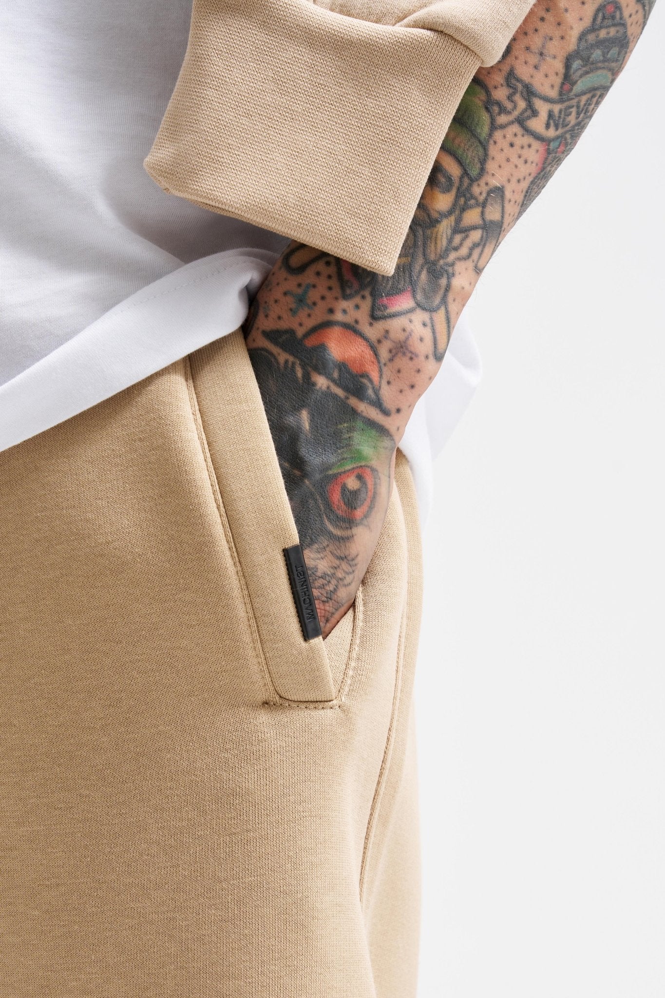 Erkek Relaxed Jogger Basic Eşofman Altı Bej